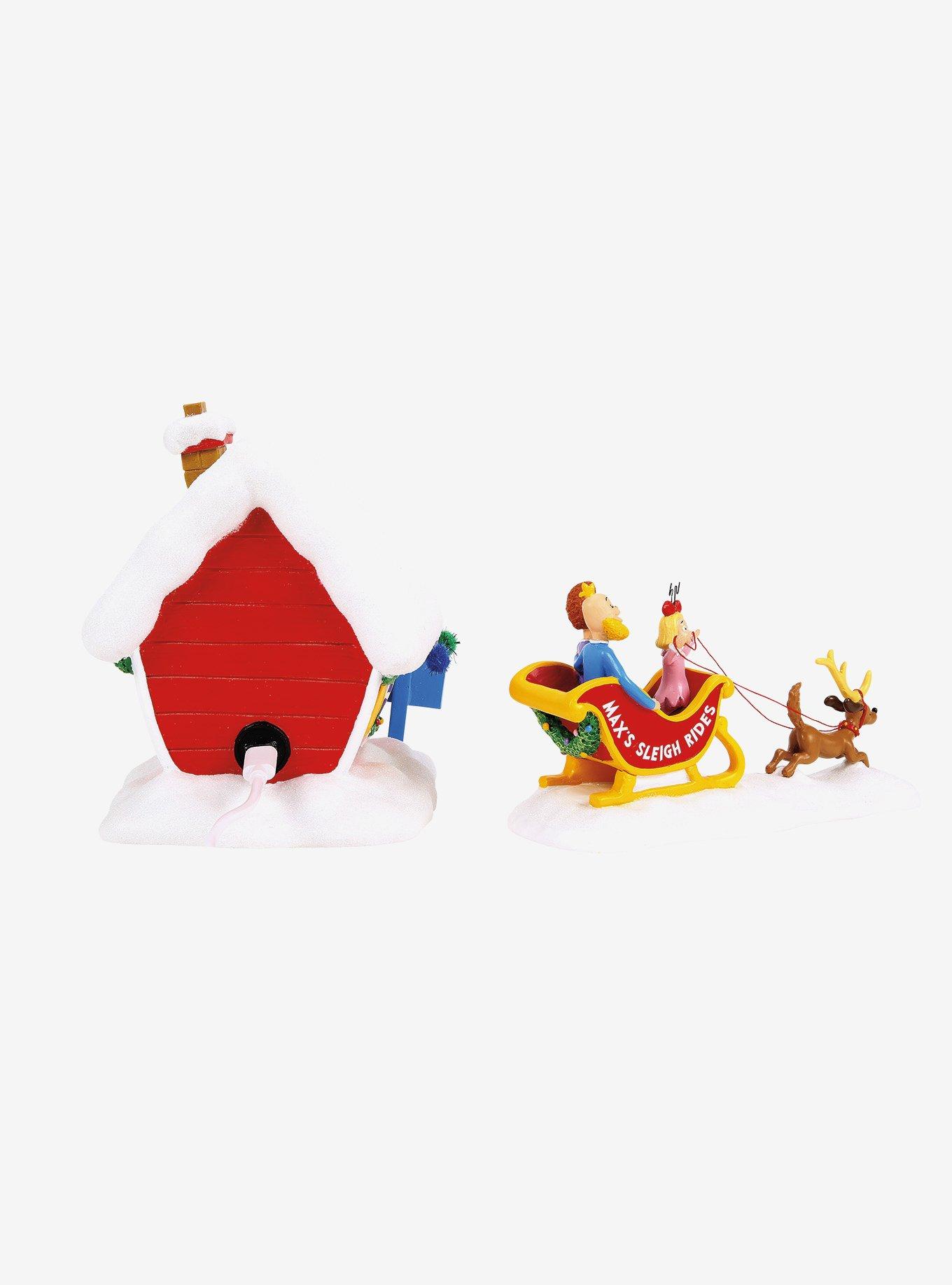 Department 56 Grinch Village Max's Sleigh Rides Figurine Set of 2, , alternate - view 3