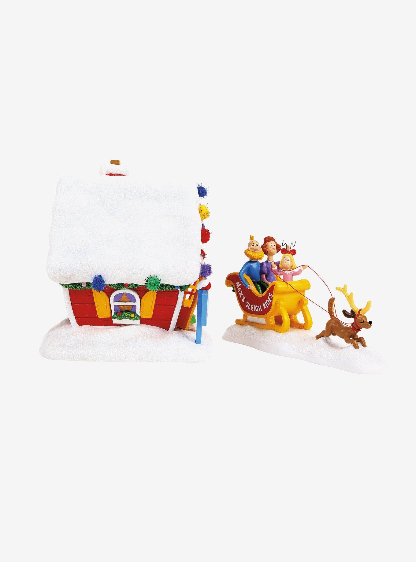 Department 56 Grinch Village Max's Sleigh Rides Figurine Set of 2, , alternate - view 4