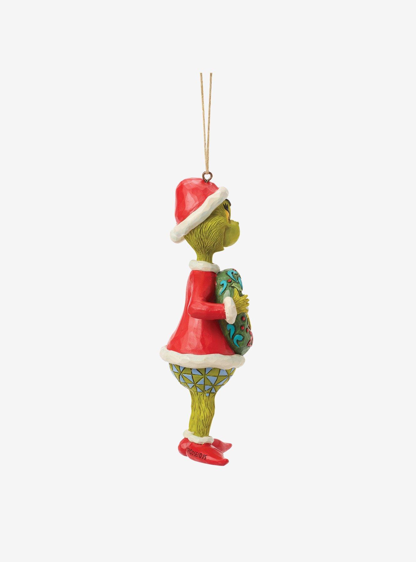 Jim Shore Grinch Grinch with Dated 2026 Wreath Hanging Ornament