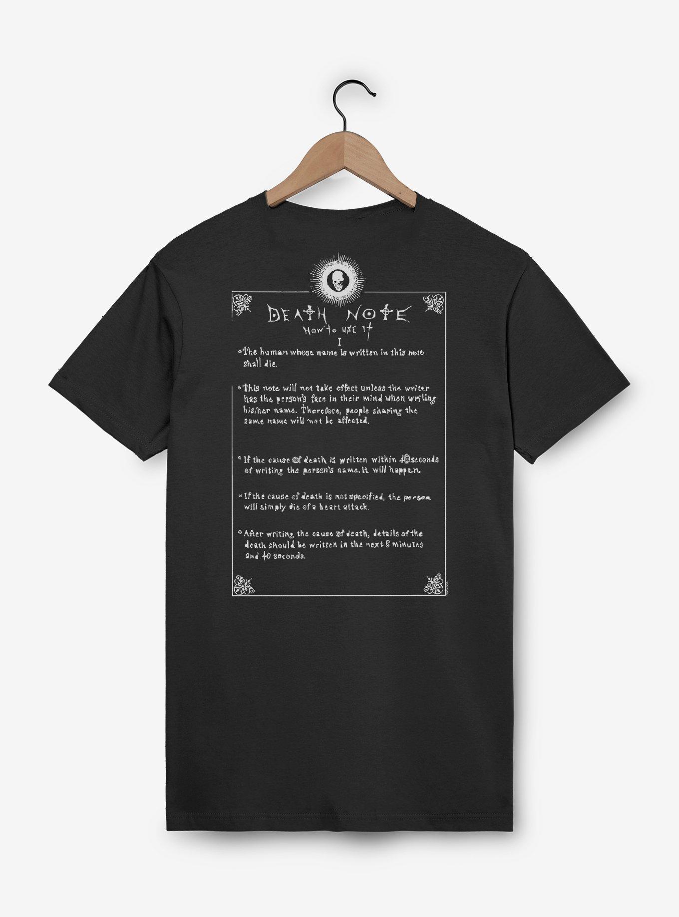 Death Note How To Use It Label T-Shirt, , hi-res