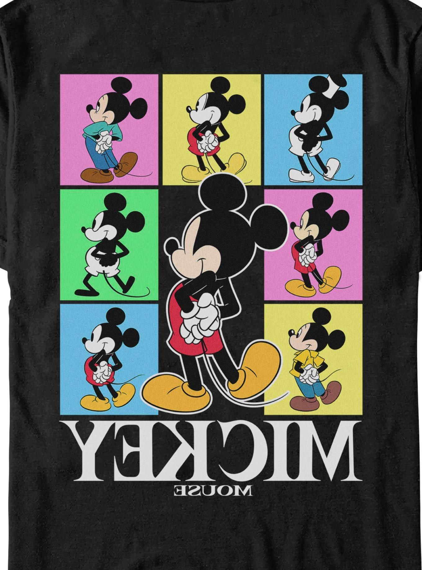 Disney Mickey Mouse Color Block T-Shirt Hot Topic Exclusive, BLACK, alternate - view 4