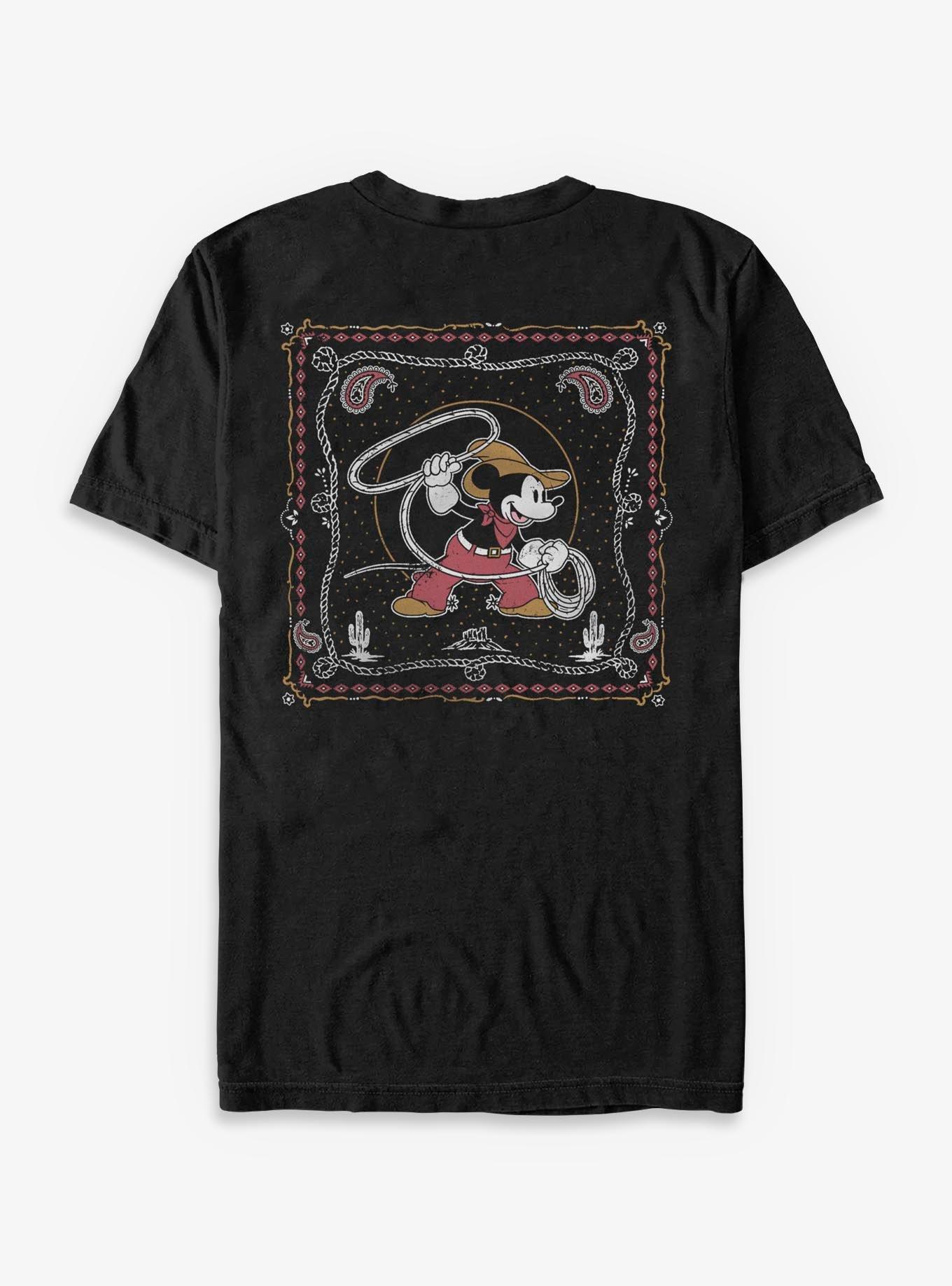 Disney Mickey Mouse Western Cowboy Lasso Rope T-Shirt Hot Topic Exclusive, , hi-res