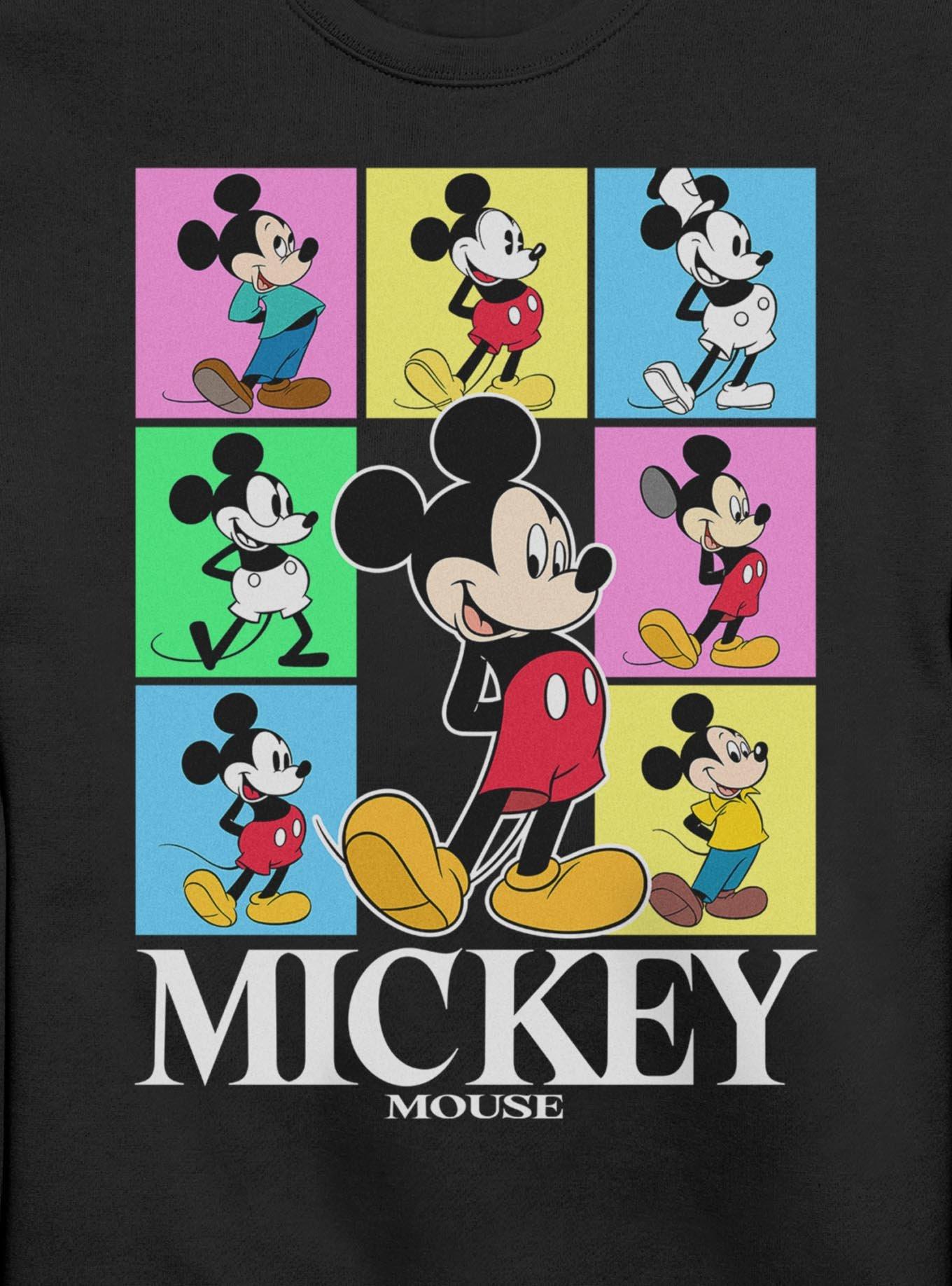 Disney Mickey Mouse Color Block Sweatshirt Hot Topic Exclusive, BLACK, alternate - view 3