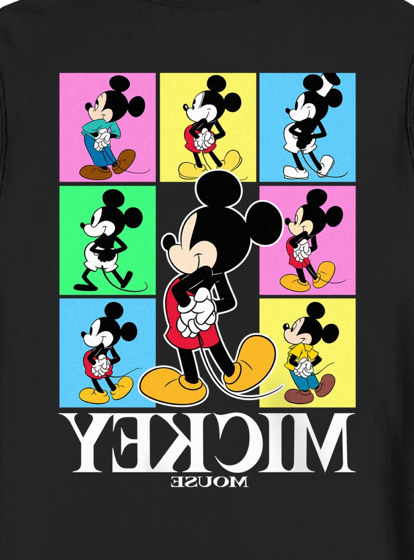 Disney Mickey Mouse Color Block Sweatshirt Hot Topic Exclusive, BLACK, alternate - view 4
