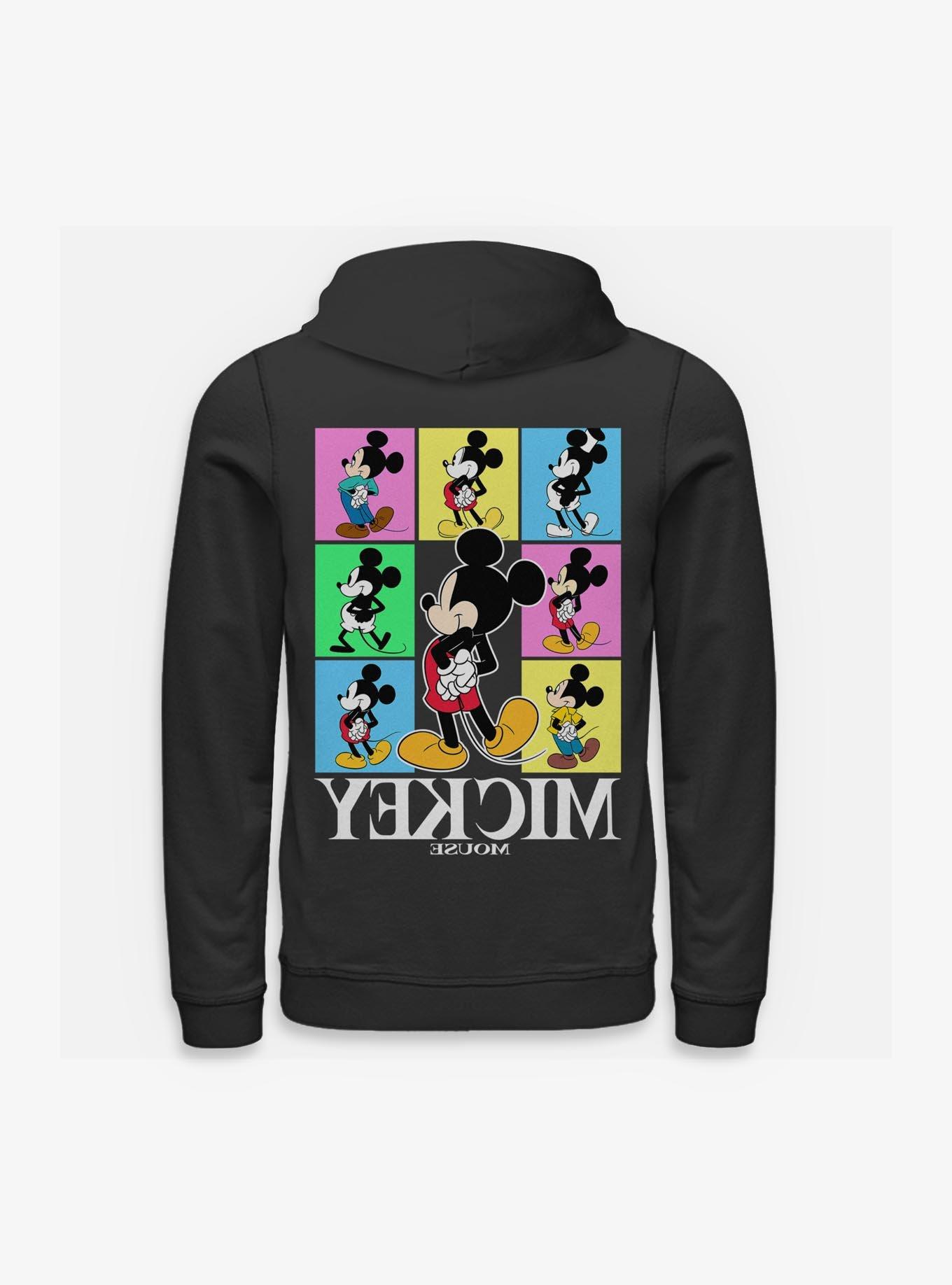 Disney Mickey Mouse Color Block Hoodie Hot Topic Exclusive, , hi-res