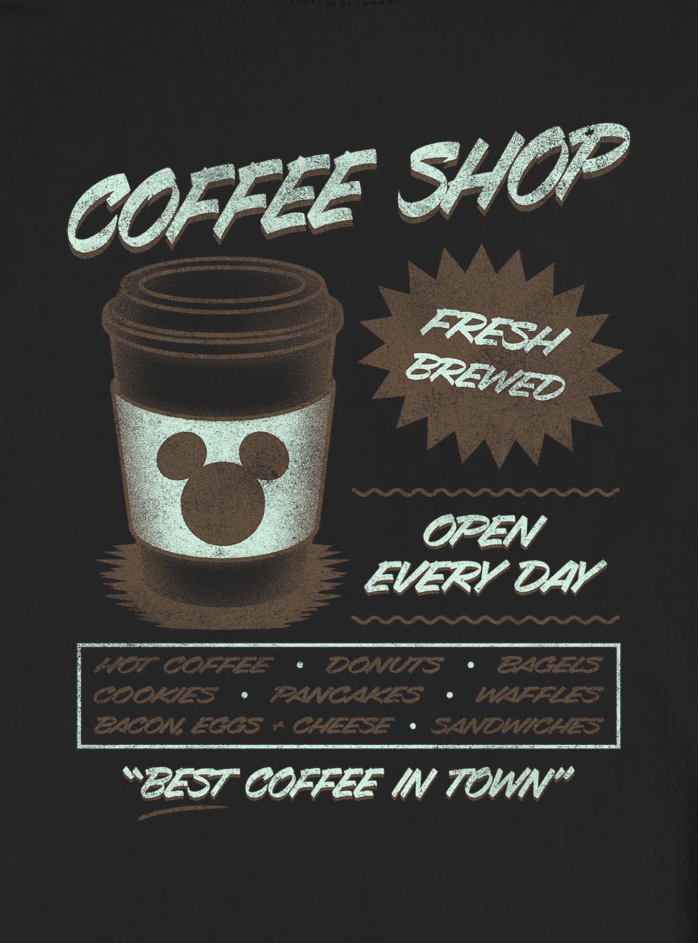 Disney Mickey Mouse Coffee Shop Sweatshirt Hot Topic Exclusive, BLACK, alternate - view 4