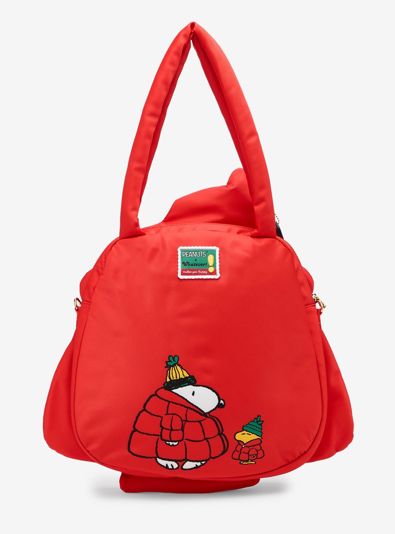 Whatever! Makes You Happy Peanuts Snoopy Puffer Tote Bag, , alternate - view 3