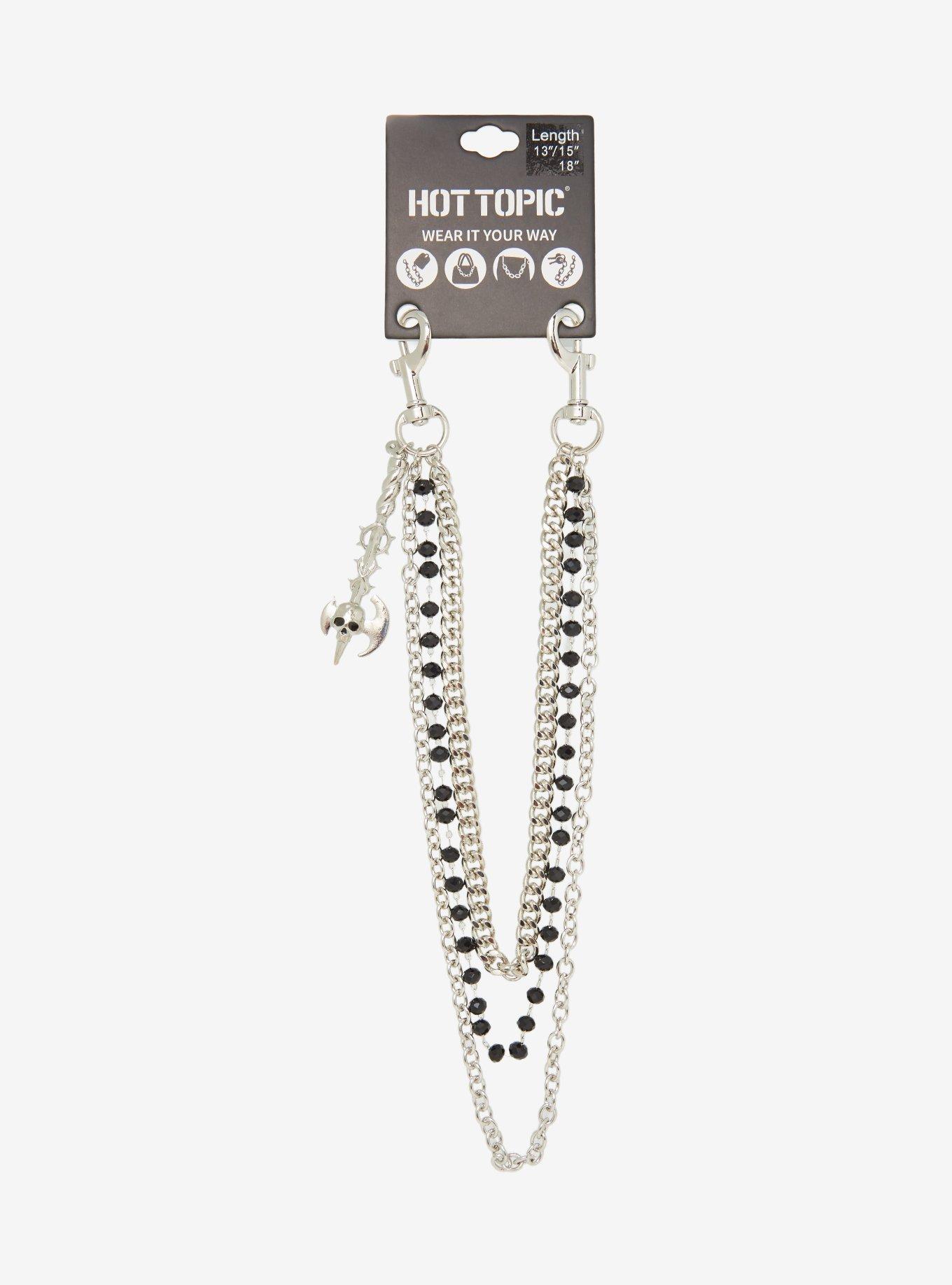 Skull Axe Triple Wallet Chain, , alternate - view 3
