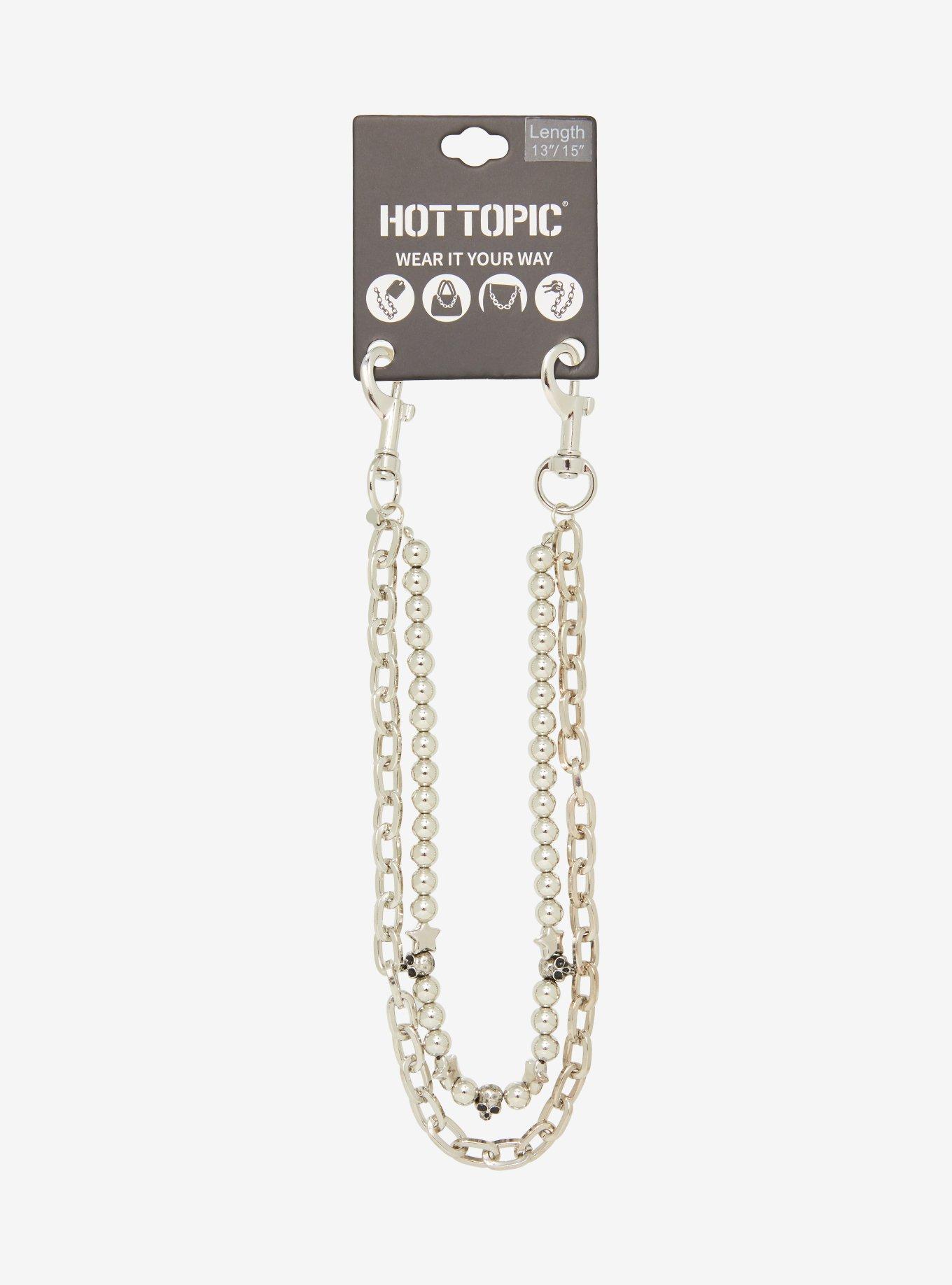 Skulls & Stars Double Wallet Chain, , alternate - view 3