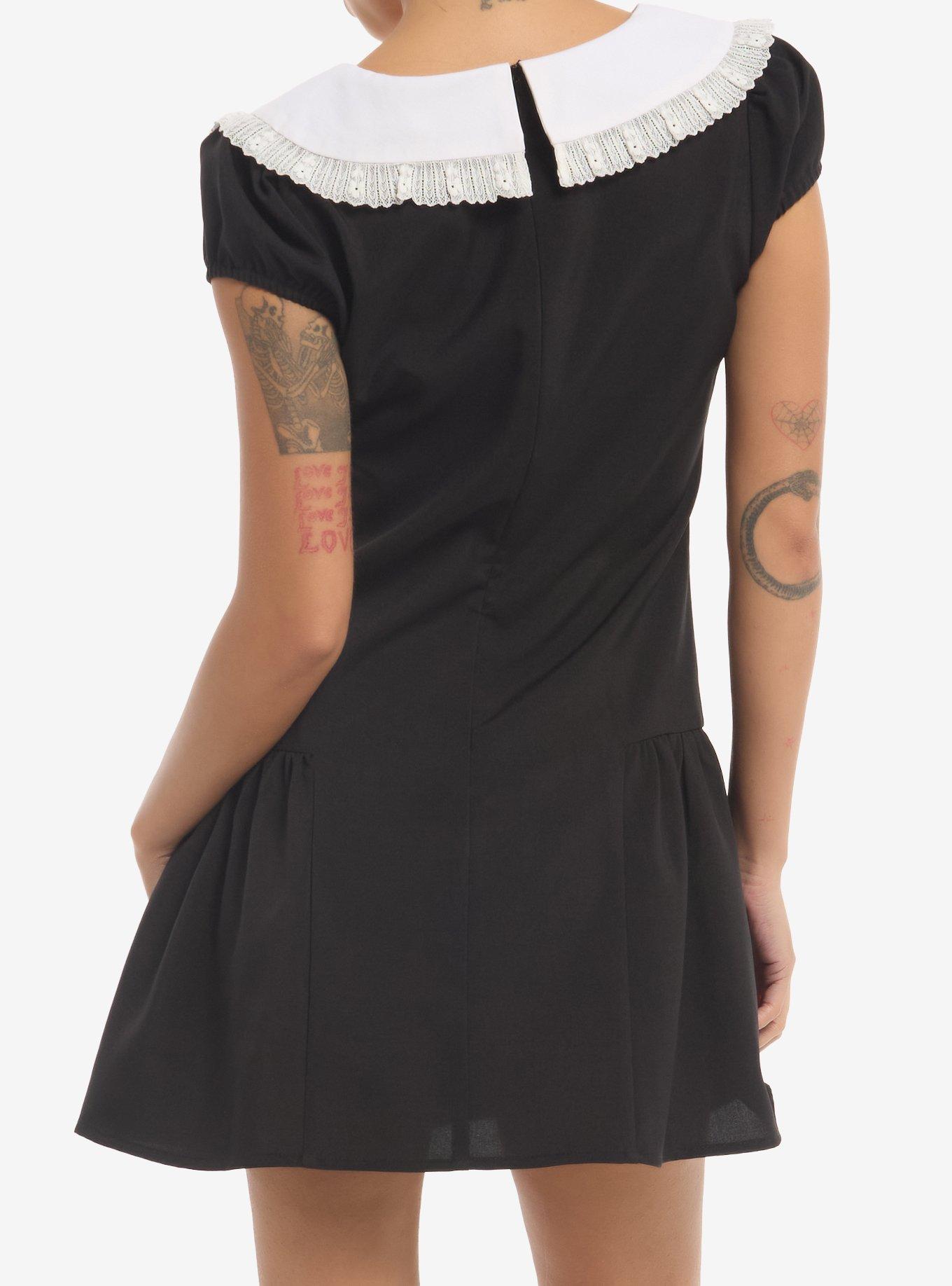Black & White Lace Peter Pan Collar Dress, MULTI, alternate - view 3