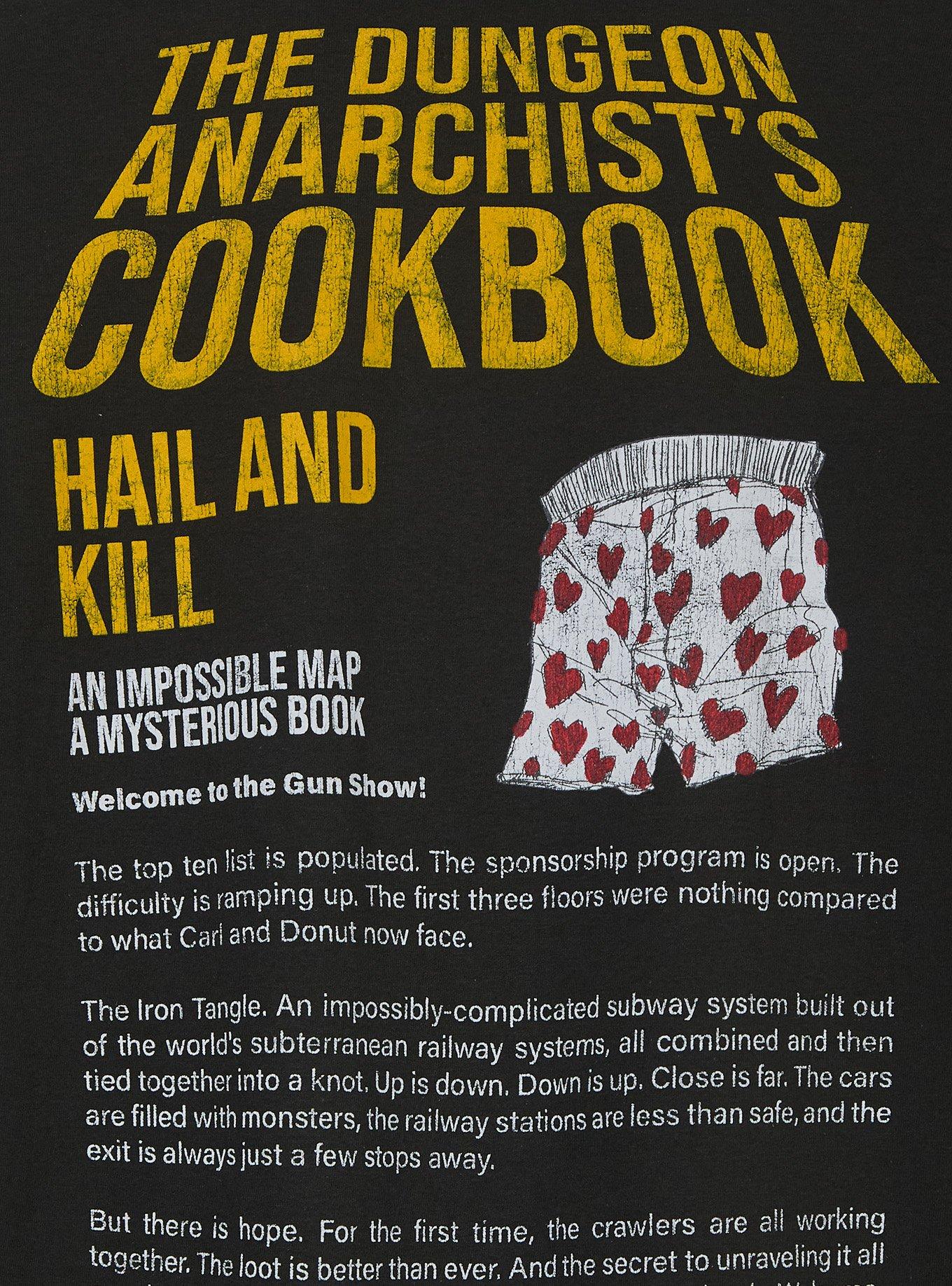 Dungeon Crawler Carl The Dungeon Anarchist's Cookbook Cover T-Shirt - BoxLunch Exclusive, BLACK, alternate - view 4