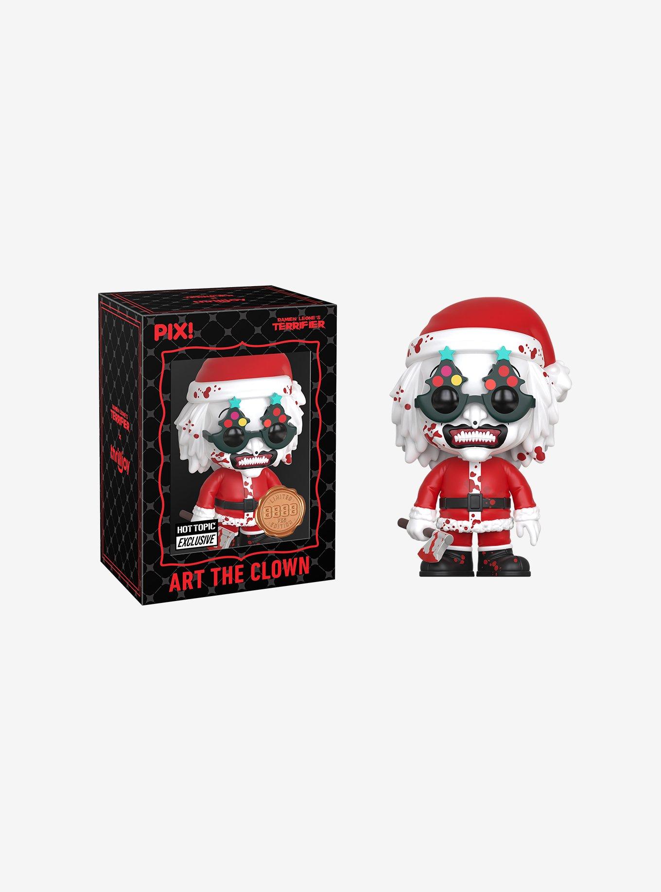 Thrilljoy Terrifier Pix! Art The Clown Santa Collectible Figure Hot Topic Exclusive, , alternate - view 3