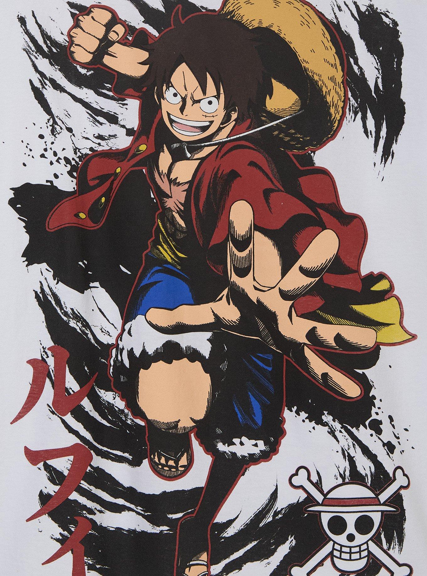 One Piece Monkey D. Luffy Brush Stroke Portrait - BoxLunch Exclusive, , alternate - view 3