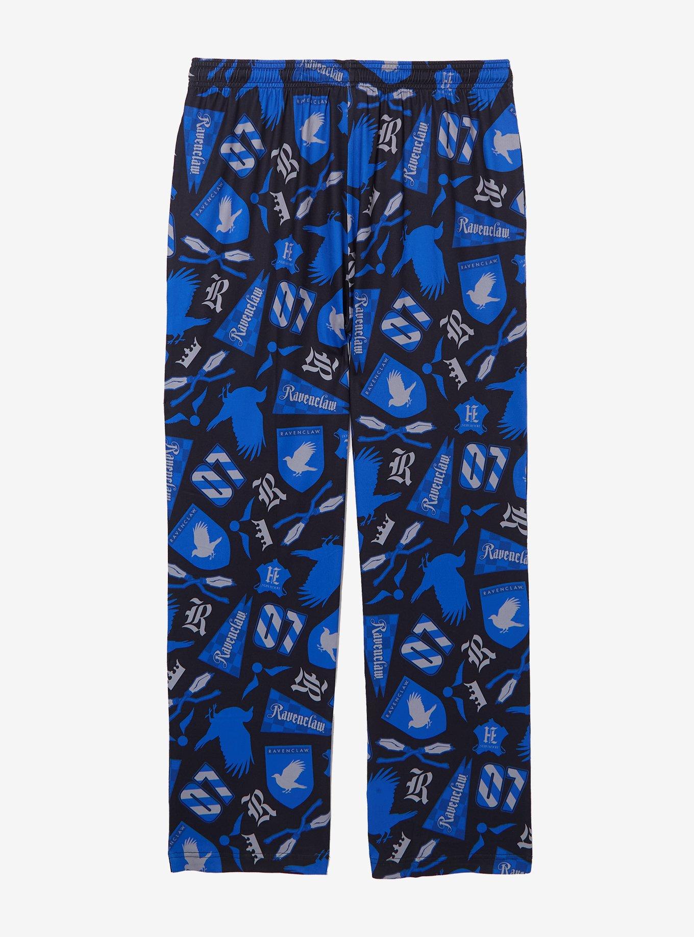 Harry Potter Ravenclaw Icons Sleep Pants - BoxLunch Exclusive, BLUE, alternate - view 2