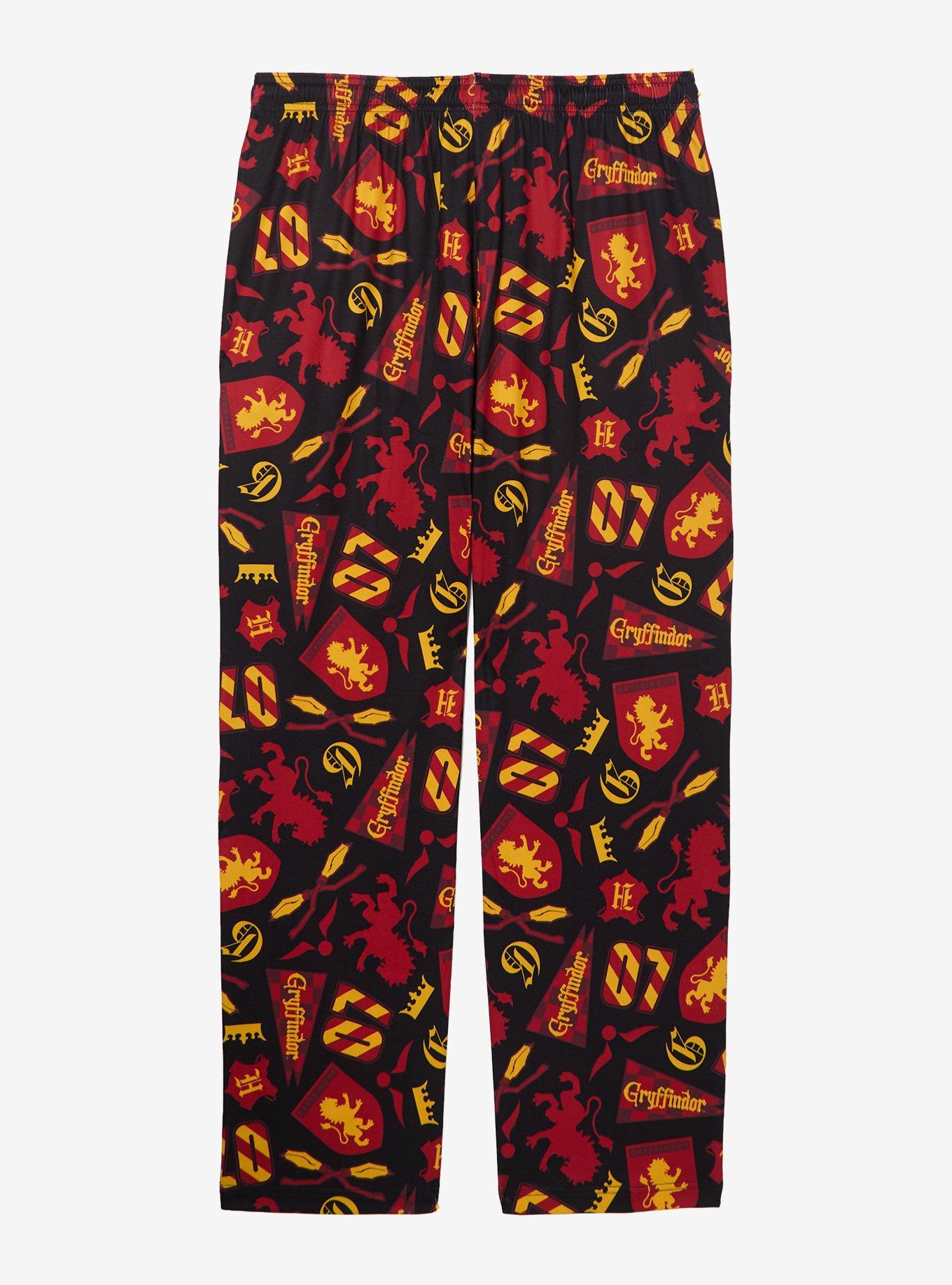 Harry Potter Gryffindor Icons Sleep Pants - BoxLunch Exclusive, RED, alternate - view 2