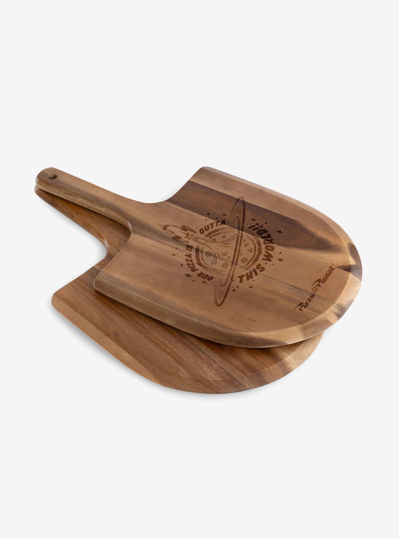 Disney Pixar Toy Story Pizza Planet Acacia Wood Personal Pizza Peel Serving Board Paddle Set of 2, , alternate - view 3