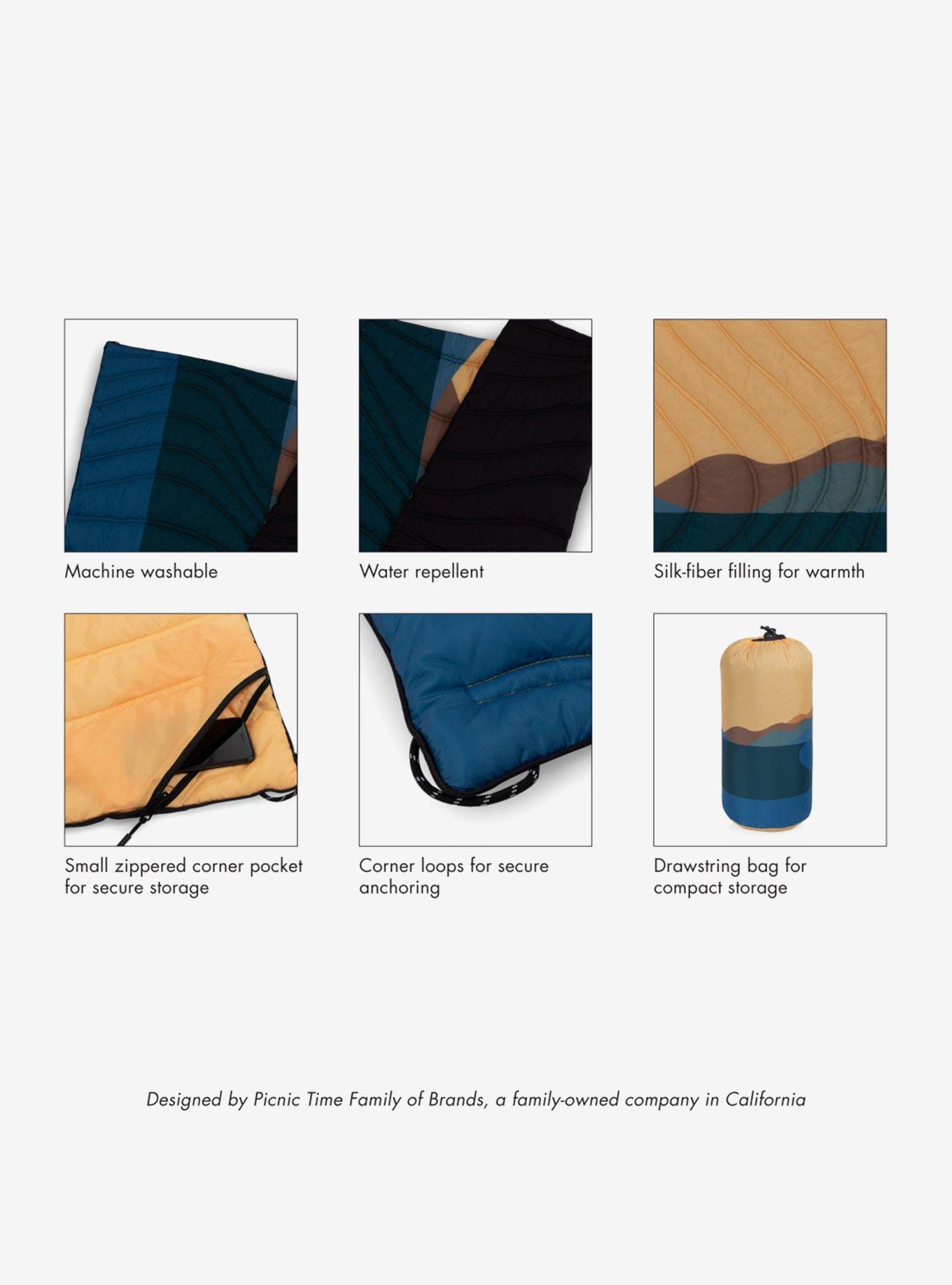 Sunrise Mountain Aura Outdoor Puffer Blanket