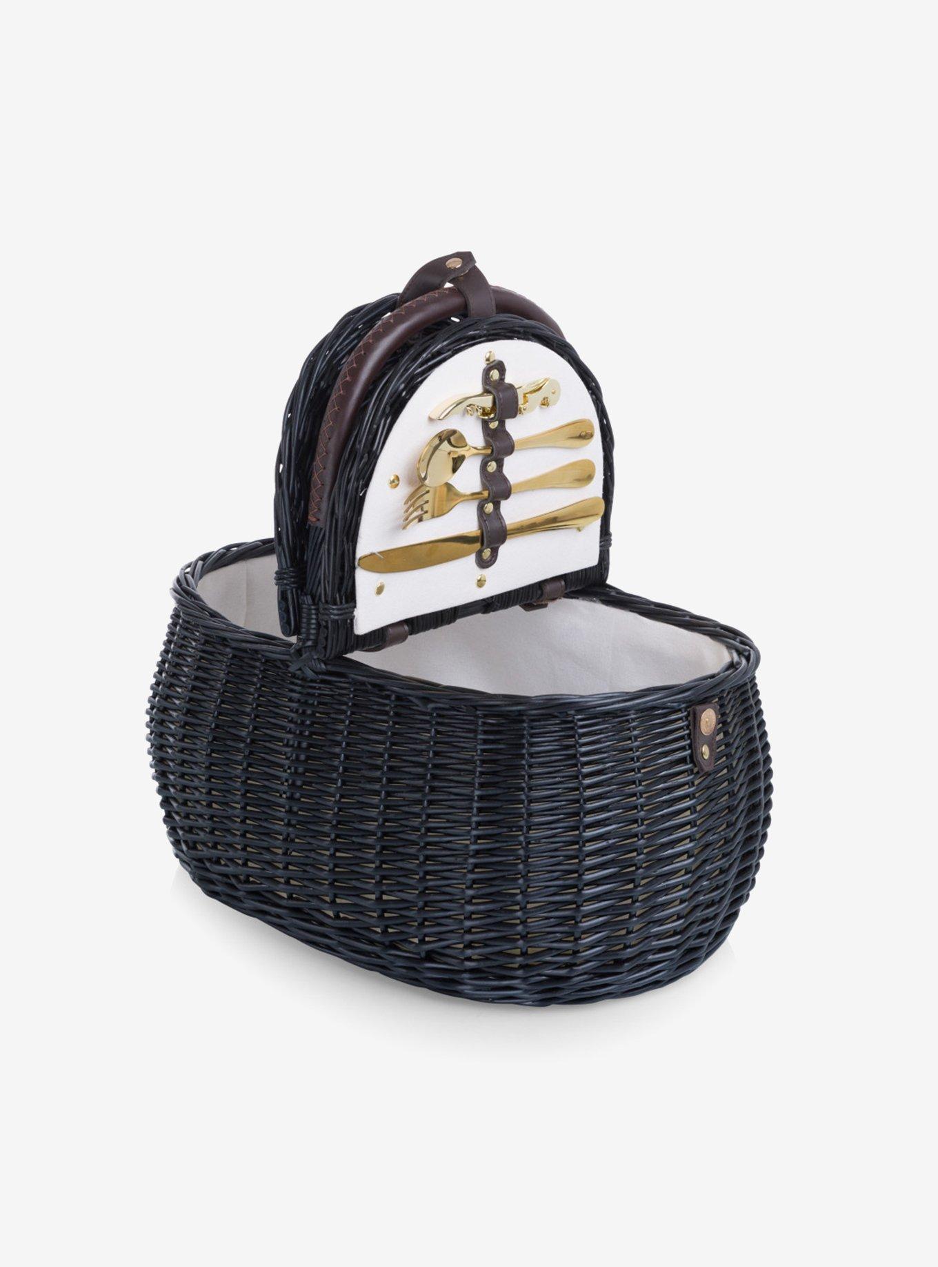 Black Evening Picnic Basket with Service for Two