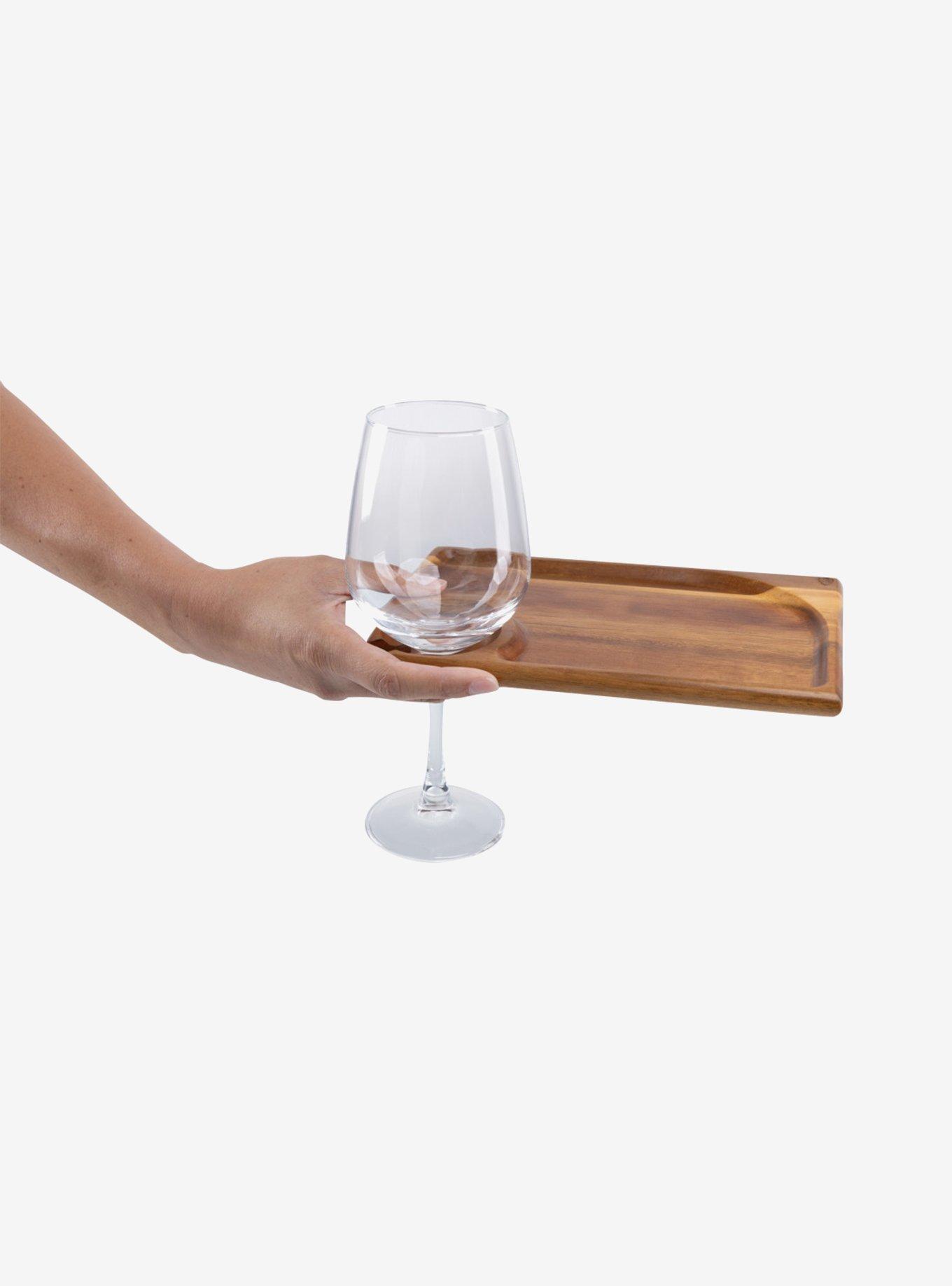 Rectangle Acacia Wood Wine Appetizer Plate Set of 4, , alternate - view 3