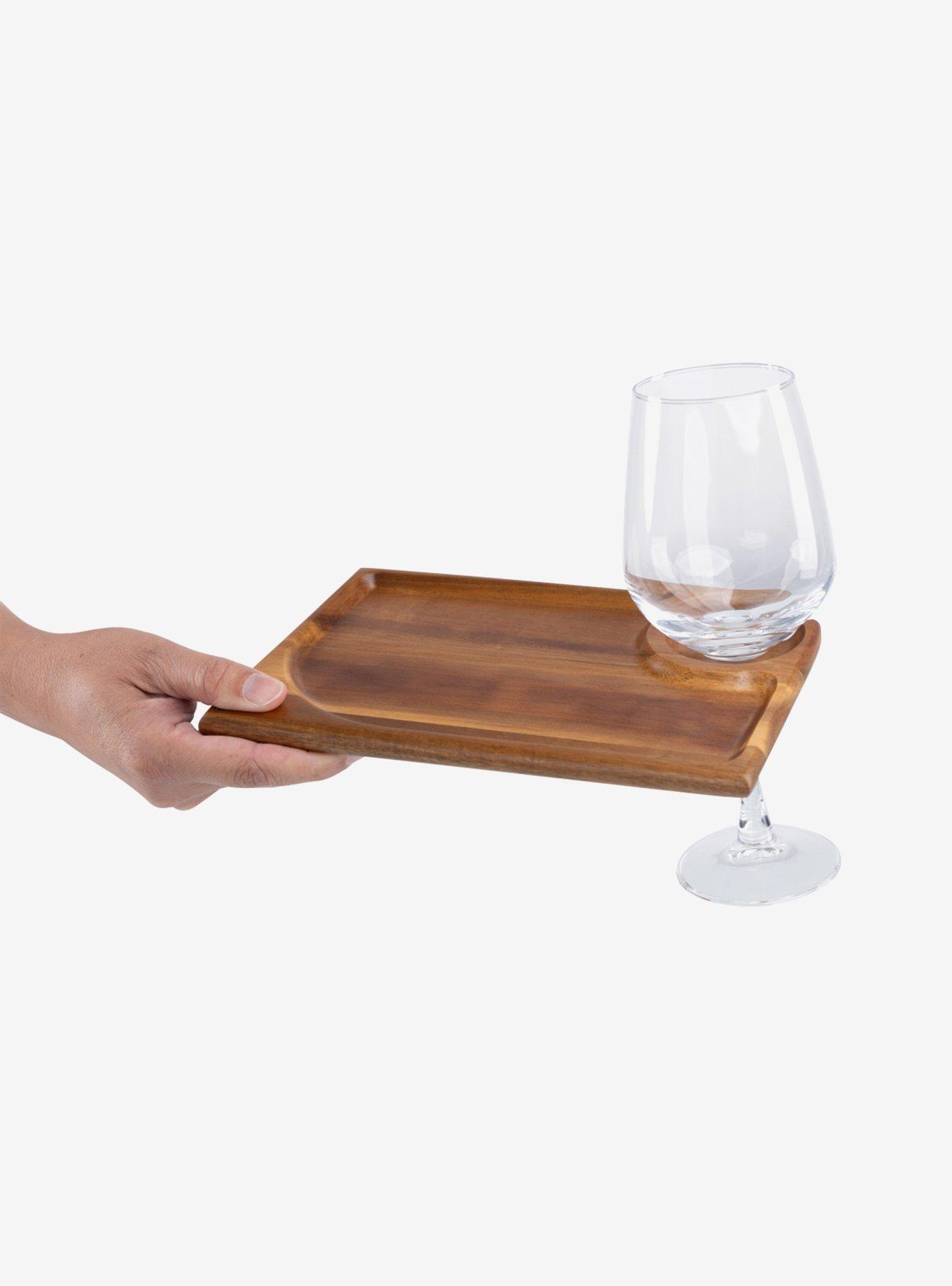 Rectangle Acacia Wood Wine Appetizer Plate Set of 4, , alternate - view 4