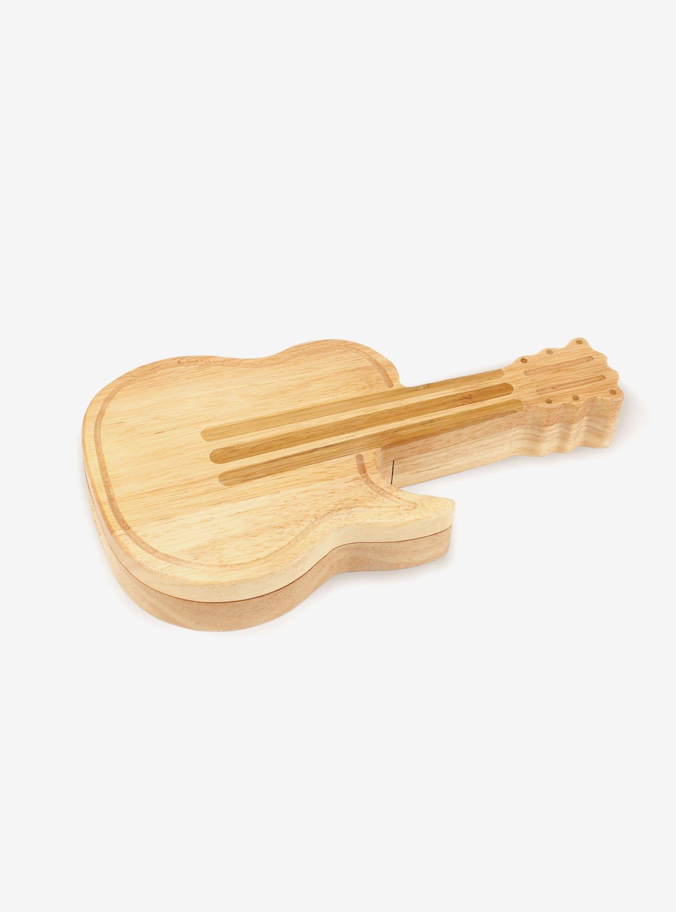 Guitar Bamboo Cheese Cutting Board & Tools Set, , alternate - view 3