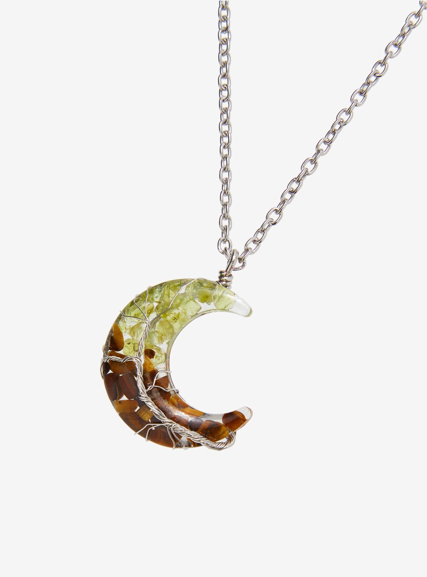 Thorn & Fable Tree Of Life Moon Necklace, , alternate - view 3