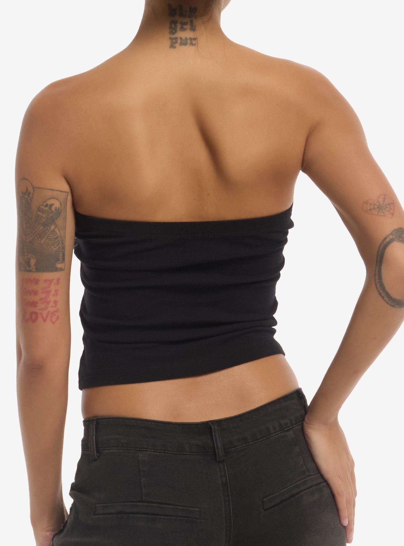 Social Collision Winged Cross Filigree Girls Tube Top, MULTI, alternate - view 3
