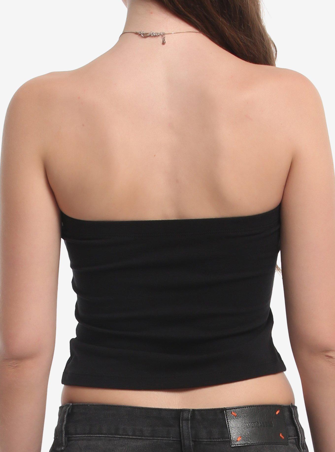 Social Collision Cyber Skull Purple Wash Girls Tube Top, MULTI, alternate - view 3