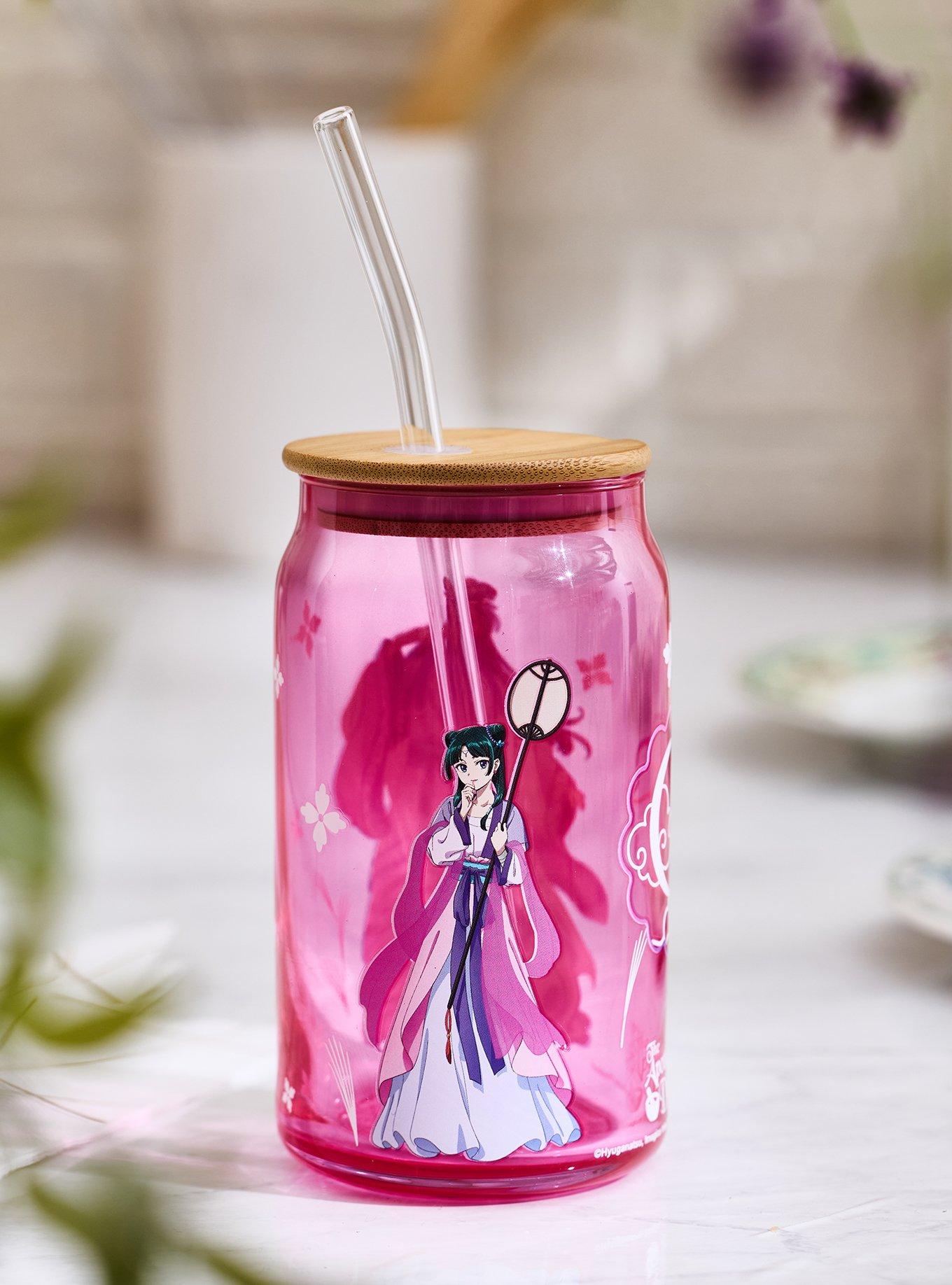 The Apothecary Diaries Maomao & Jinshi Glass Cup with Straw - BoxLunch Exclusive, , alternate - view 2