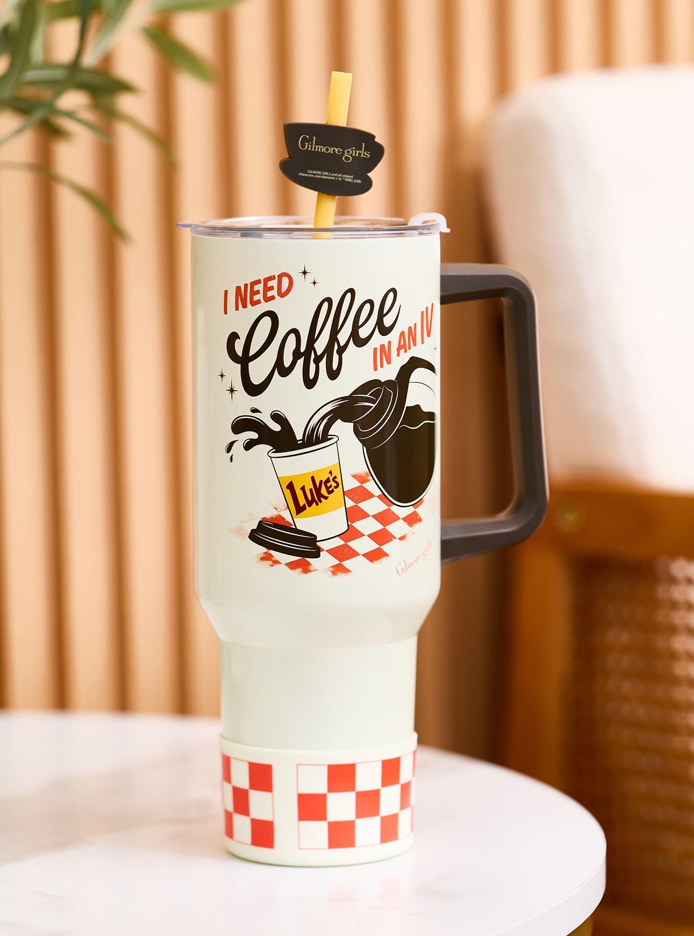 Gilmore Girls Luke's Diner Straw Tumbler with Handle - BoxLunch Exclusive, , alternate - view 2