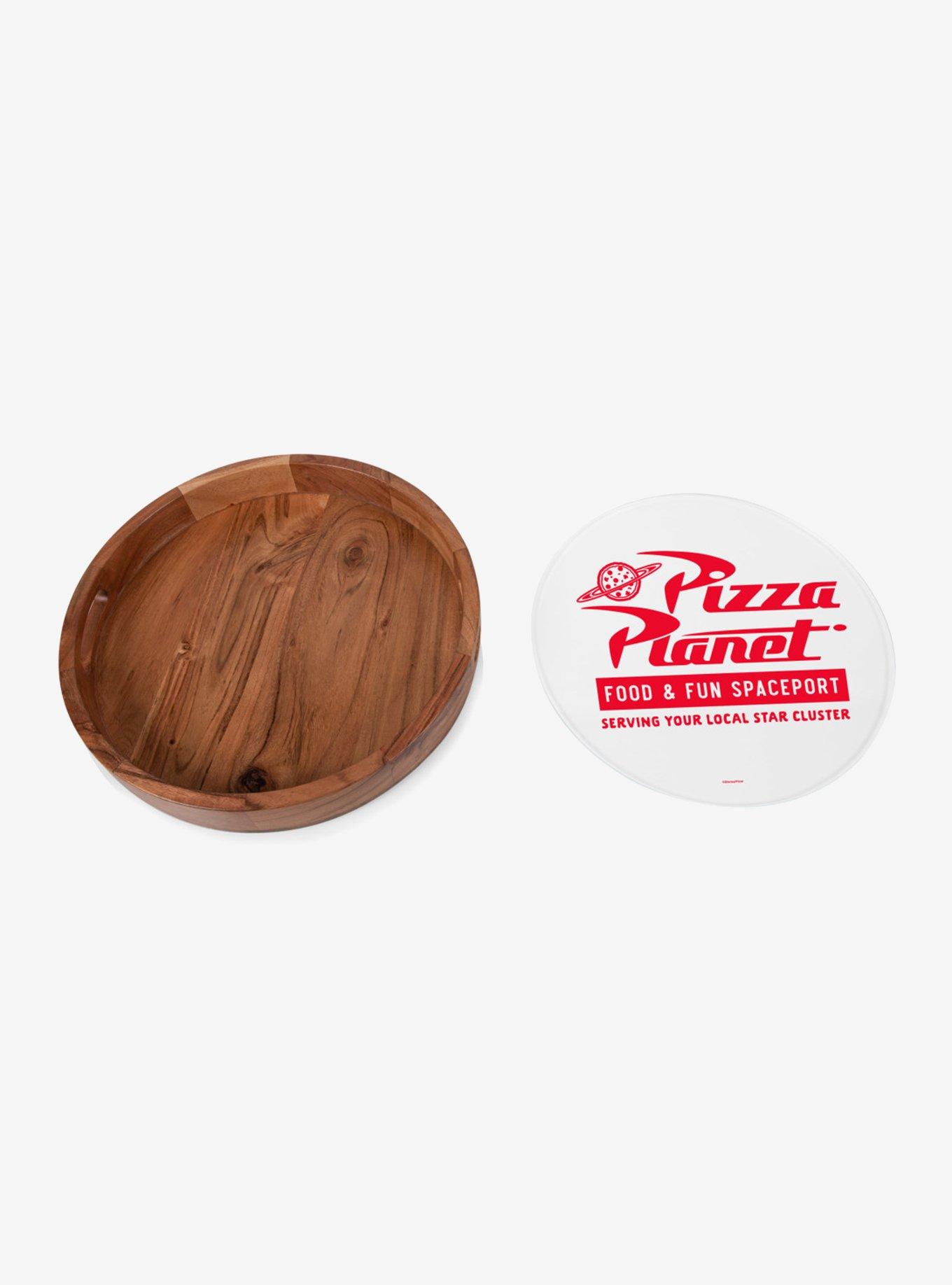 Disney Pixar Toy Story Pizza Planet Natural Wood Barista Serving Tray with Glass Insert, , alternate - view 3
