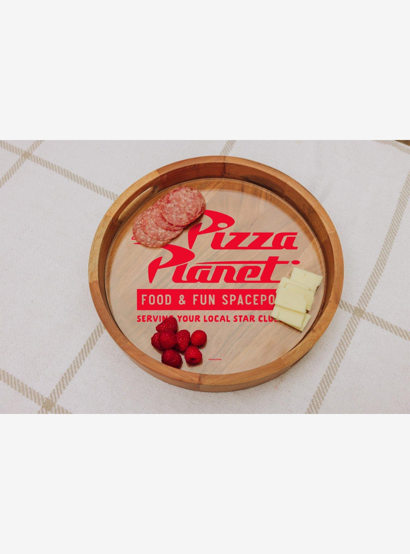 Disney Pixar Toy Story Pizza Planet Natural Wood Barista Serving Tray with Glass Insert, , alternate - view 5