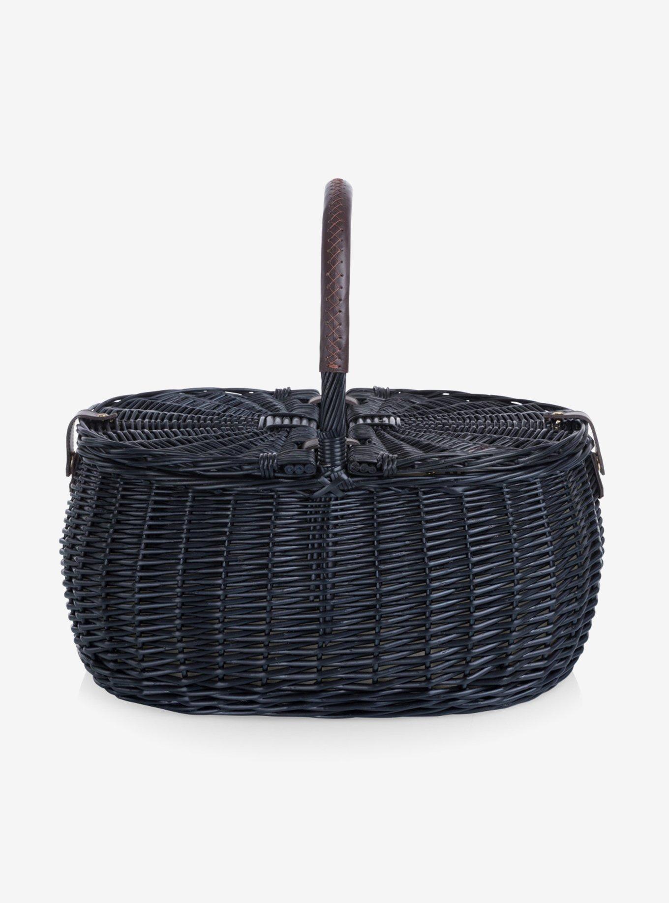 Black Evening Picnic Basket with Service for Two, , alternate - view 4