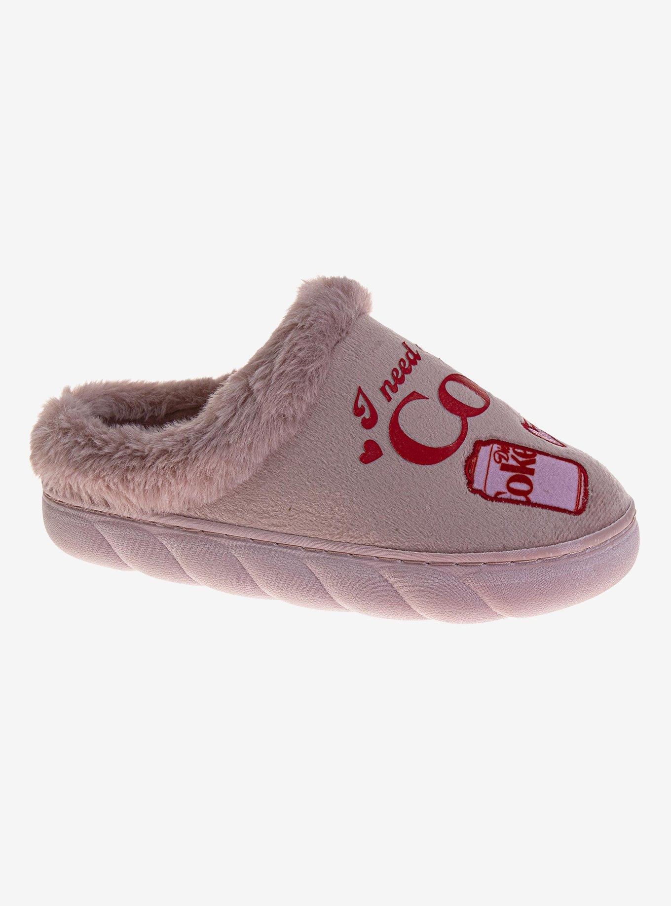 Coca-Cola I Need A Diet Coke Women's Cozy Slippers Pink, PINK, alternate - view 4