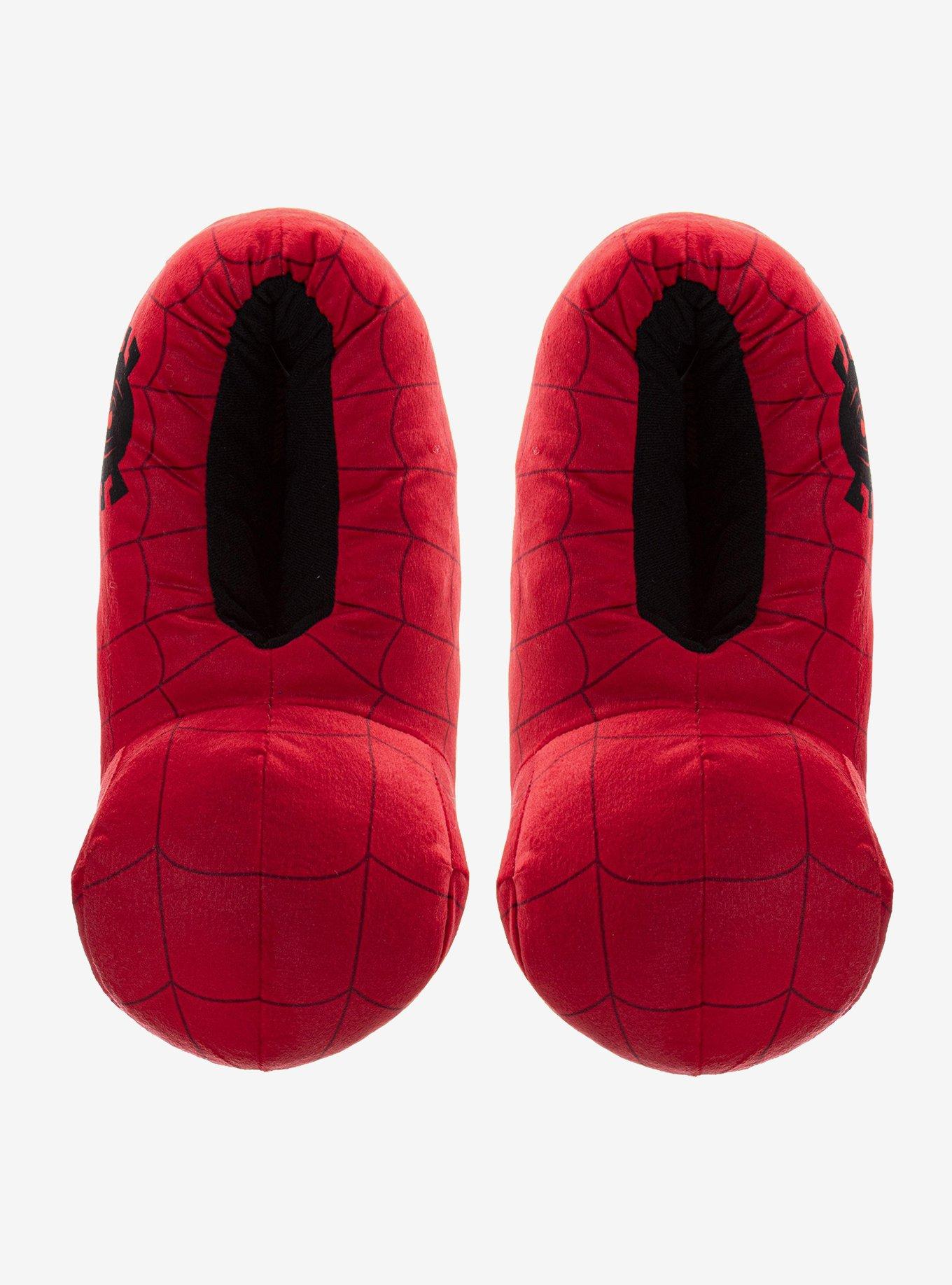 Marvel Spider-Man Men's Cozy Slippers Red, RED, alternate - view 4