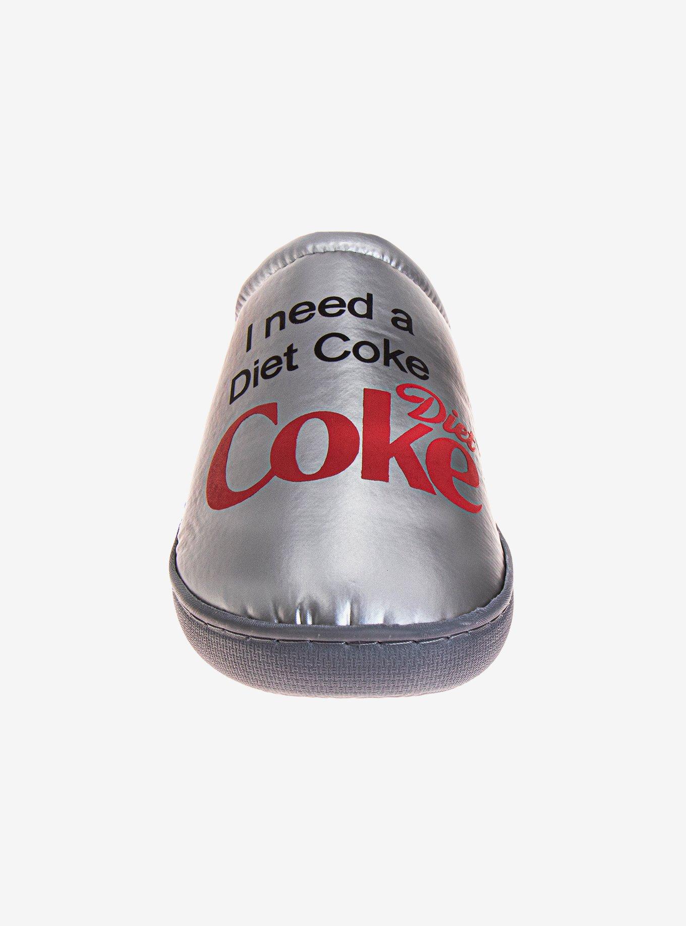Coca-Cola I Need A Diet Coke Men's Cozy Slippers Grey Silver, GREY, alternate - view 5