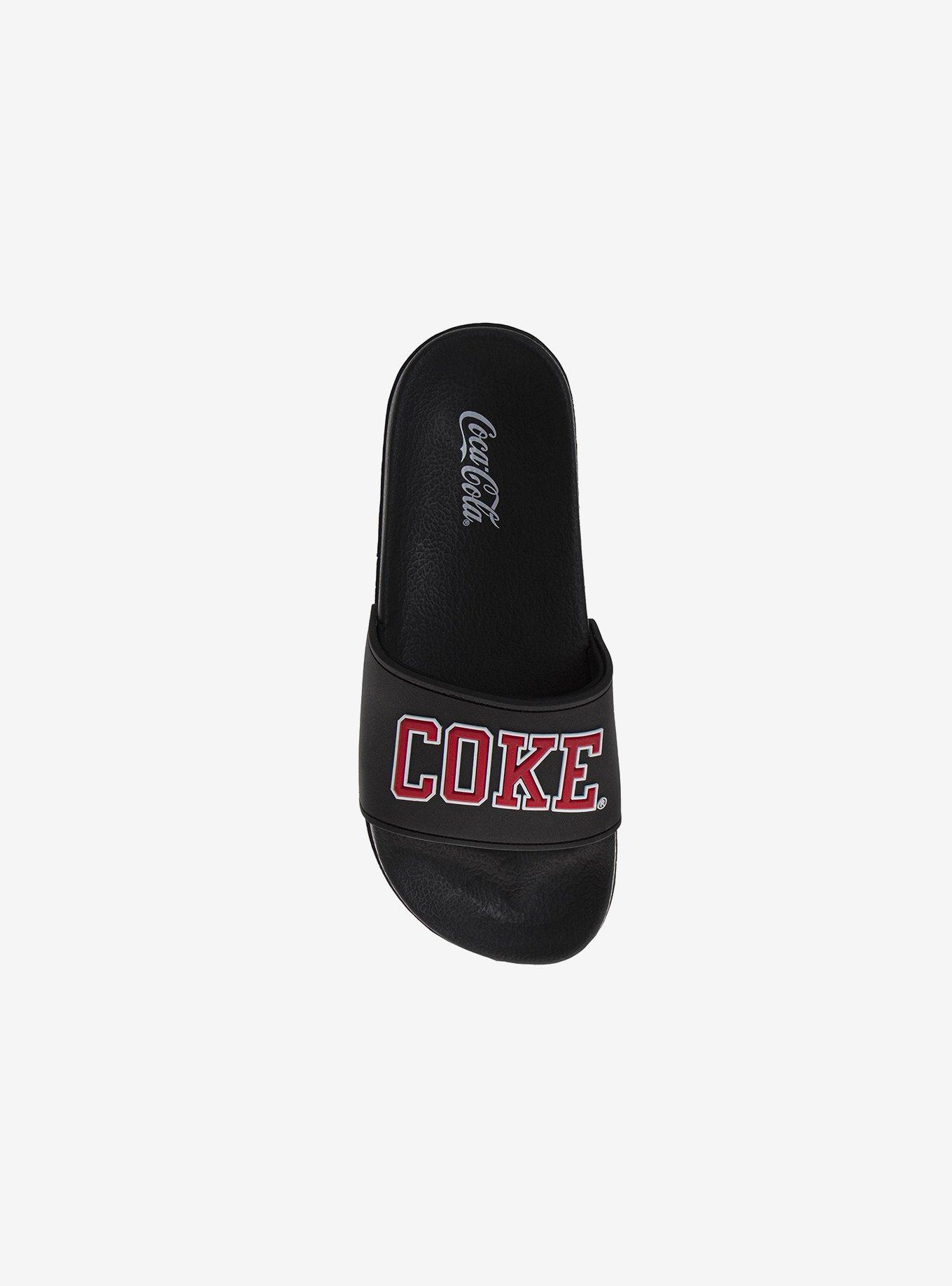 Coca-Cola Coke Black Coke Logo Men's Slide Sandals, BLACK, alternate - view 4