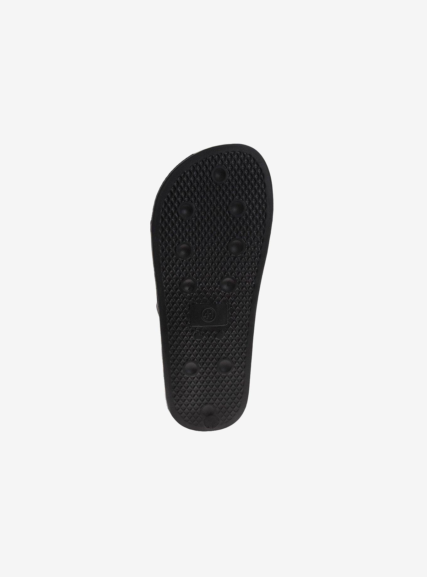 Coca-Cola Black Script Logo Men's Slide Sandals, BLACK, alternate - view 4