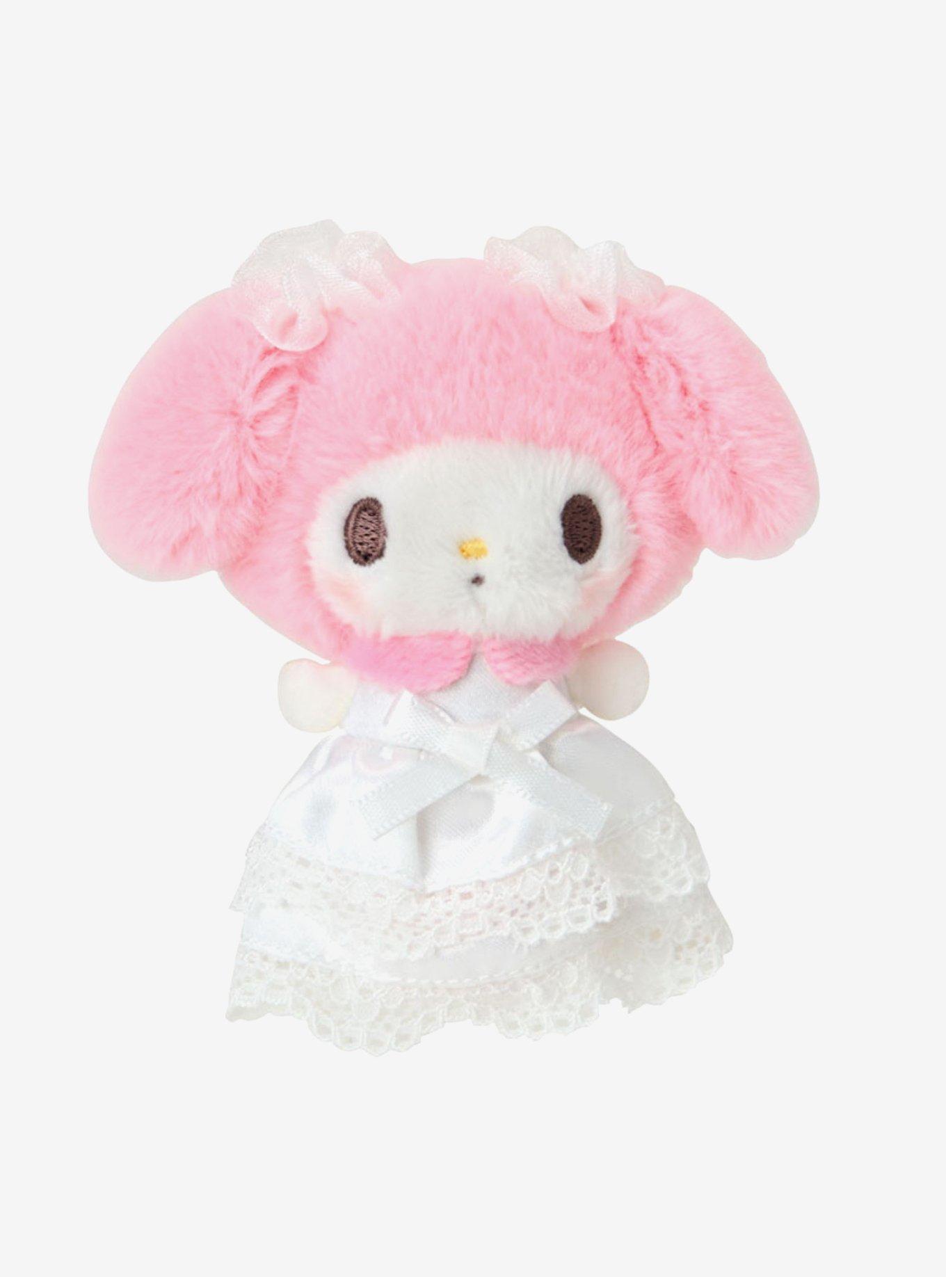 My Melody White Dress Plush Brooch, , hi-res