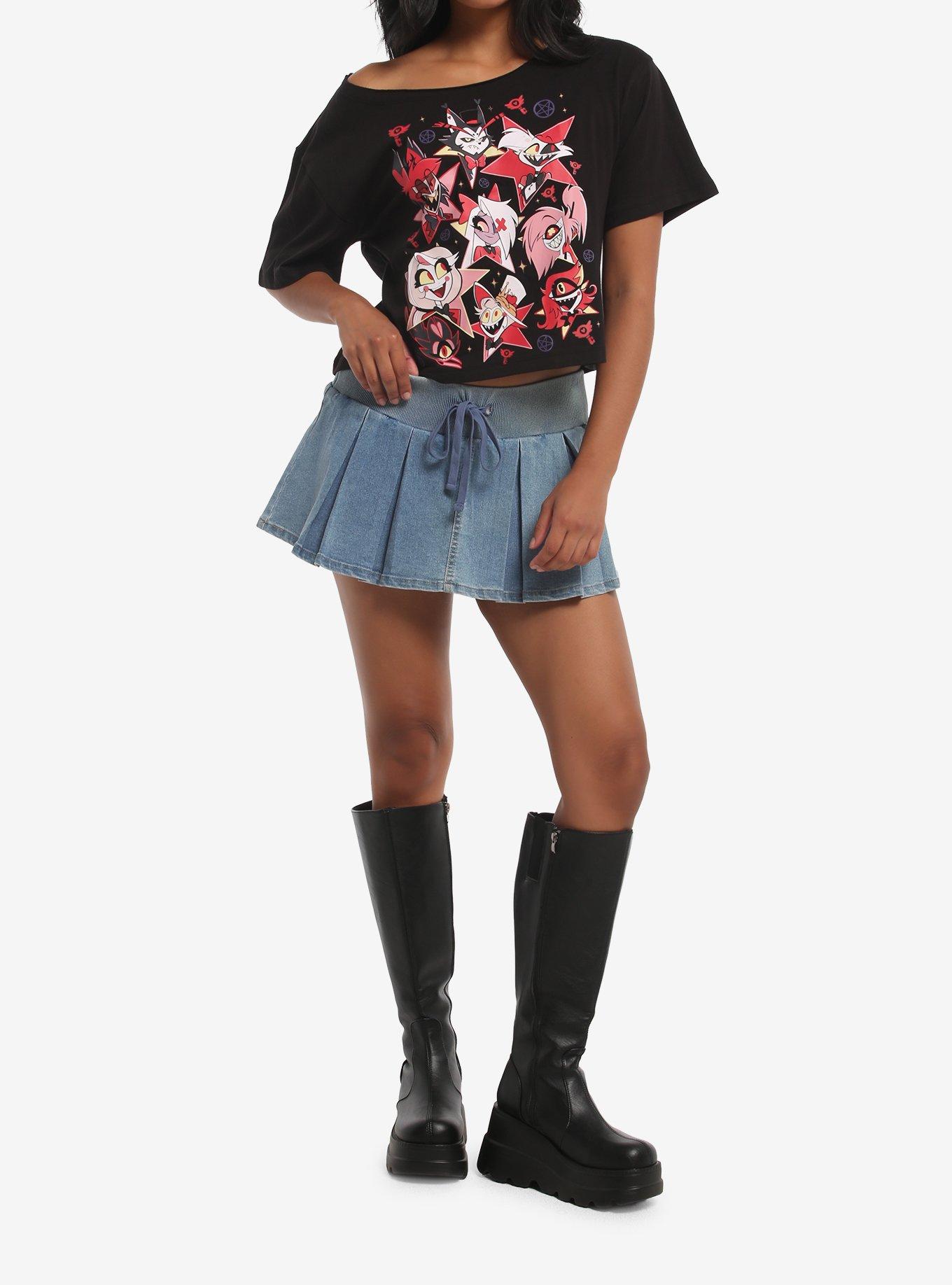 Hazbin Hotel Stars Girls Off-Shoulder T-Shirt, MULTI, alternate - view 2