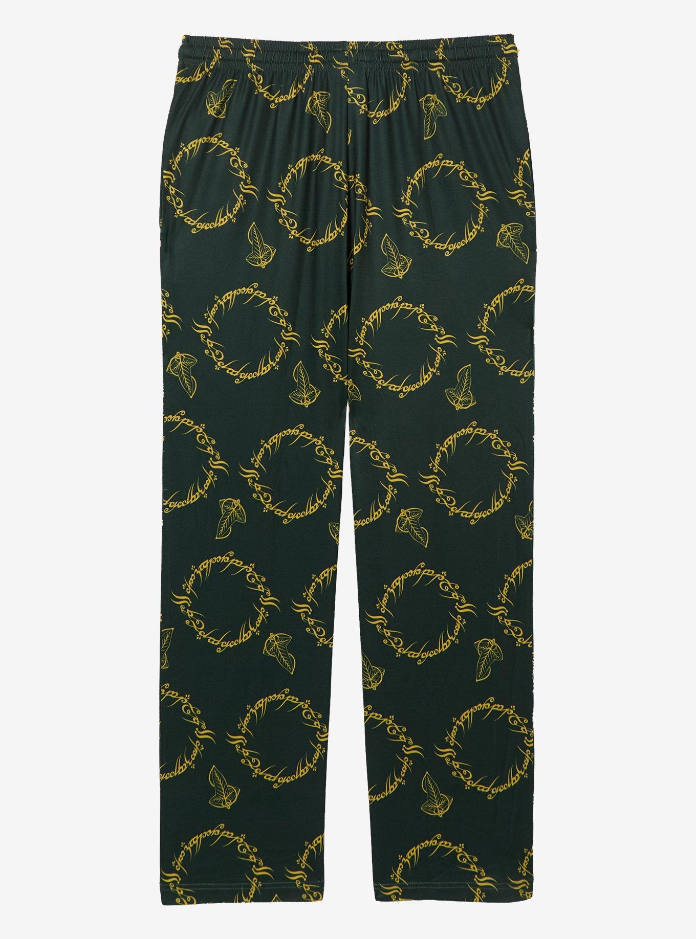 The Lord of The Rings One Ring Script Sleep Pants - BoxLunch Exclusive, GOLD, alternate - view 2