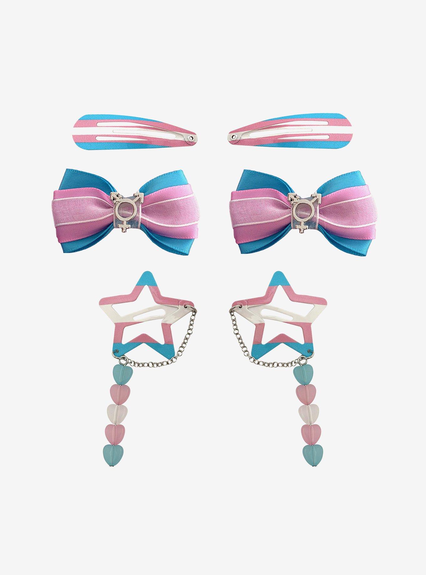 Sweet Society Trans Pride Flag Hair Clip Set, , alternate - view 2