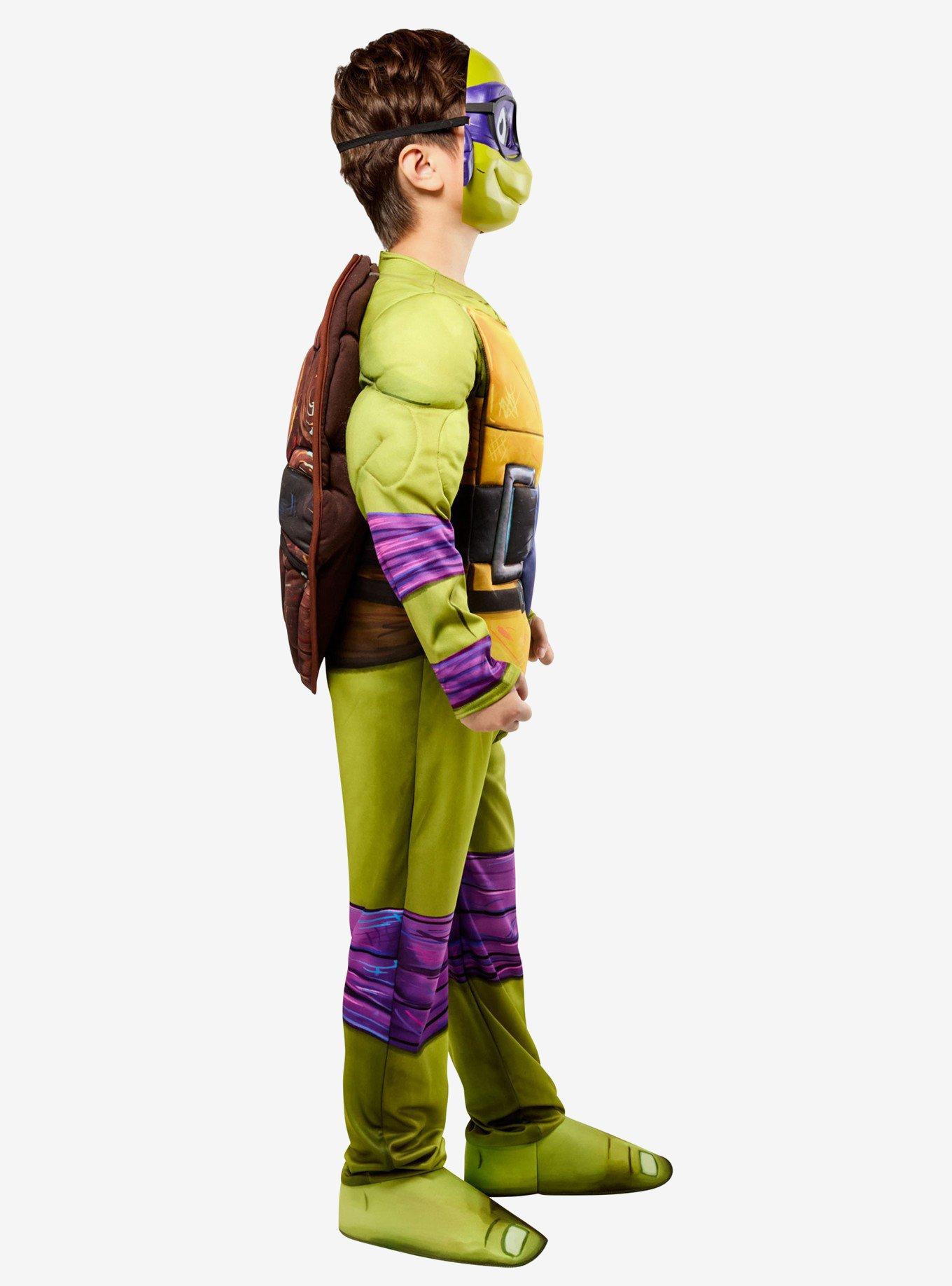 Teenage Mutant Ninja Turtles Mutant Mayhem Donatello Deluxe Kids Costume by Rubies, GREEN, alternate - view 3