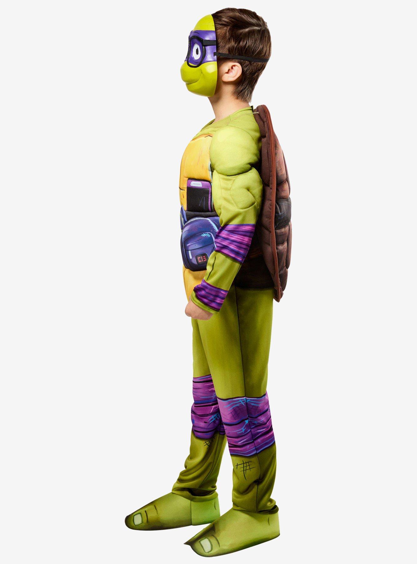 Teenage Mutant Ninja Turtles Mutant Mayhem Donatello Deluxe Kids Costume by Rubies, GREEN, alternate - view 4