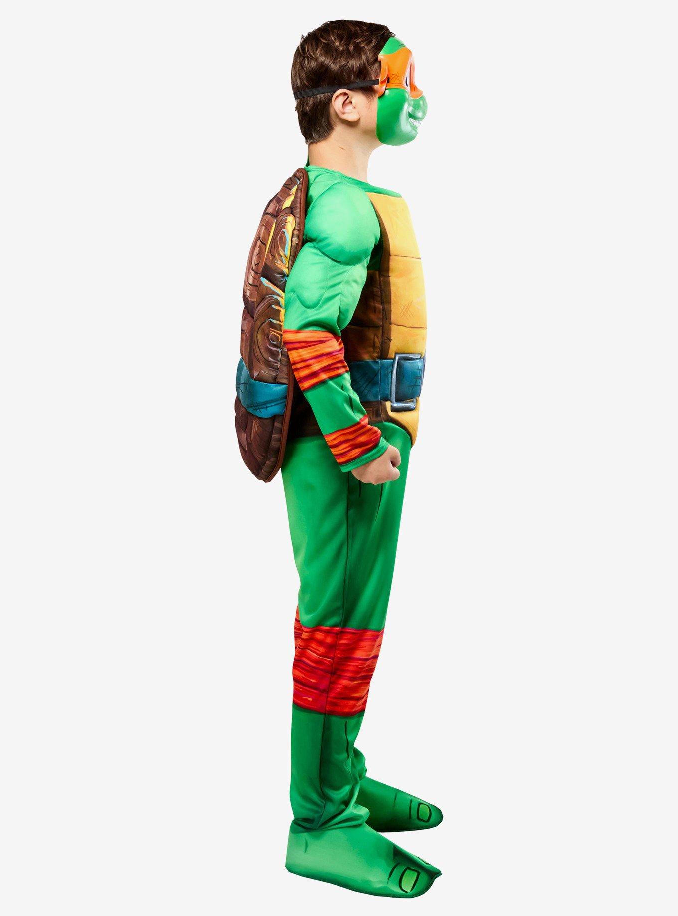Teenage Mutant Ninja Turtles Mutant Mayhem Michelangelo Deluxe Kids Costume by Rubies, GREEN, alternate - view 4