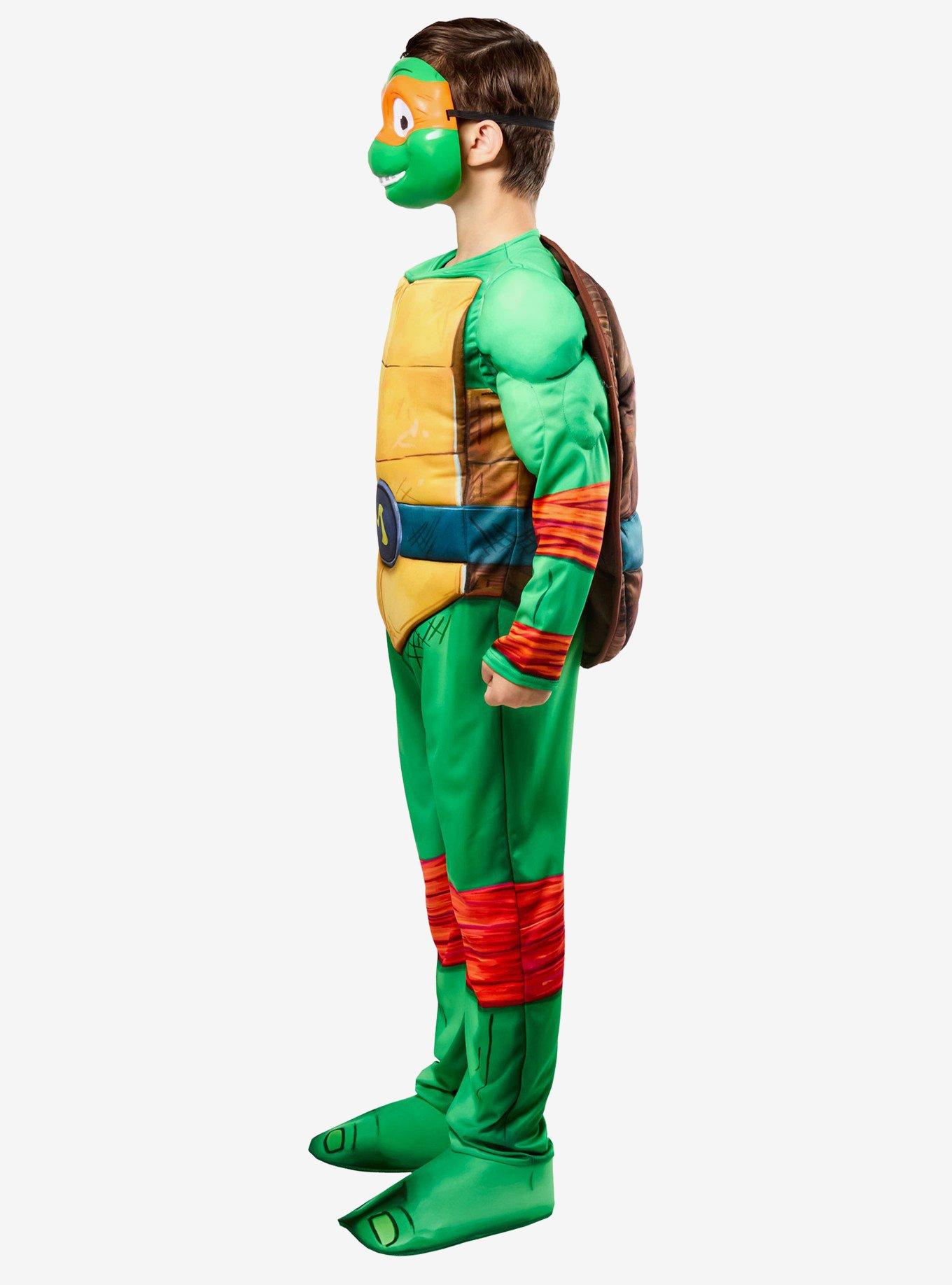 Teenage Mutant Ninja Turtles Mutant Mayhem Michelangelo Deluxe Kids Costume by Rubies, GREEN, alternate - view 5