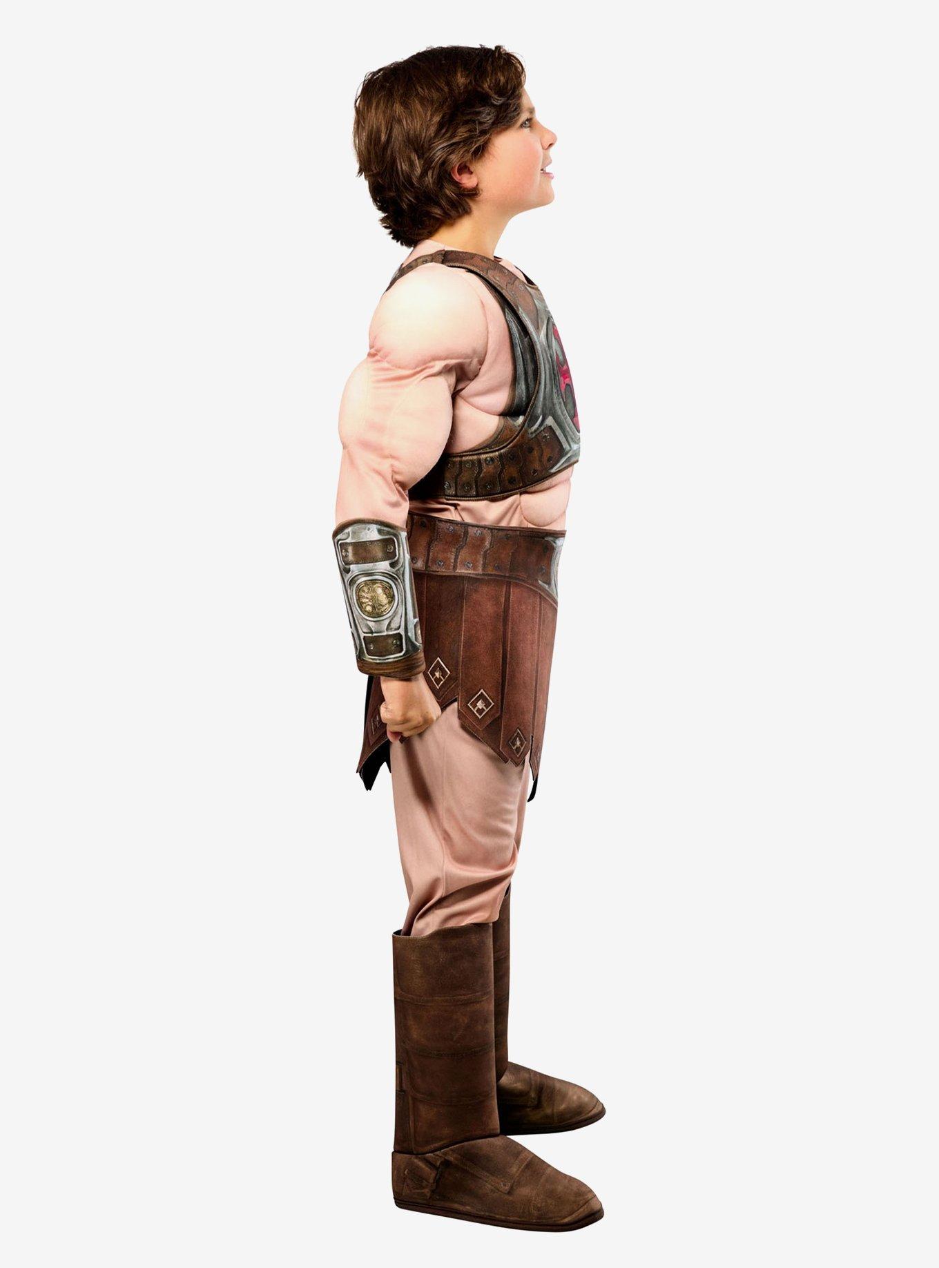 Masters of the Universe Movie He-Man Deluxe Kids Costume by Rubies, BROWN, alternate - view 3