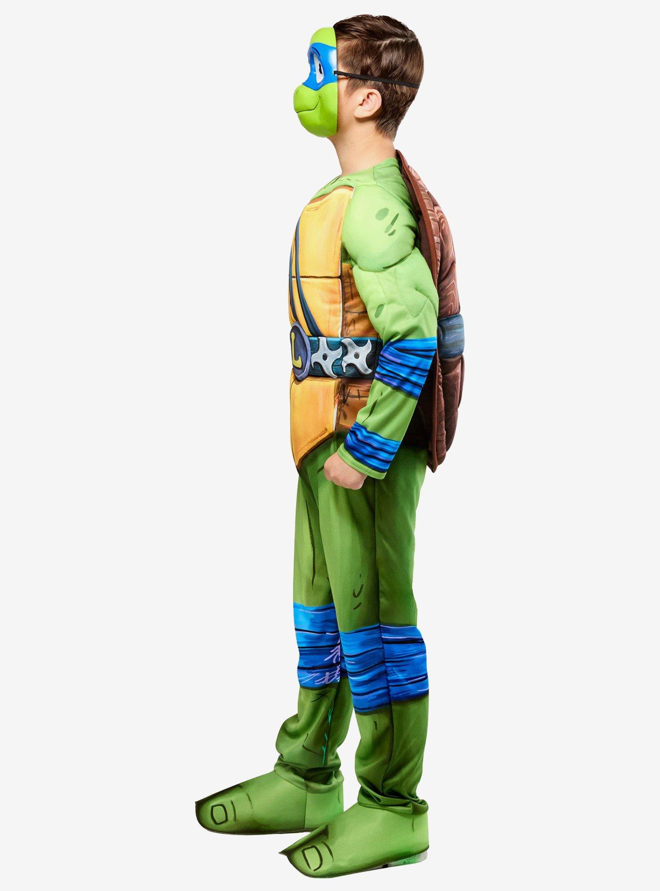 Teenage Mutant Ninja Turtles Mutant Mayhem Leonardo Deluxe Kids Costume by Rubies, GREEN, alternate - view 5