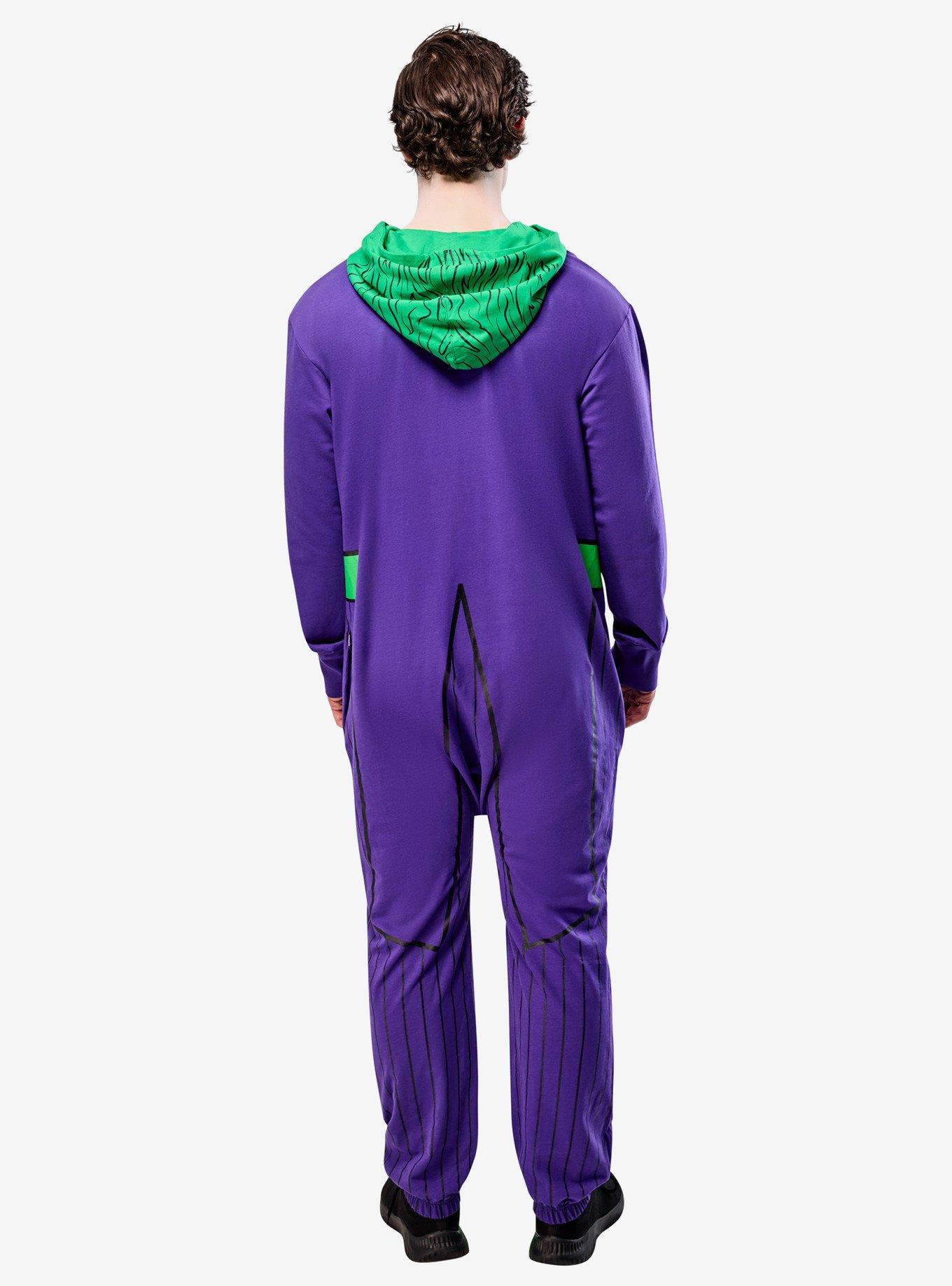 DC Comics Joker Adult Hooded Zipster Costume, PURPLE, alternate - view 3