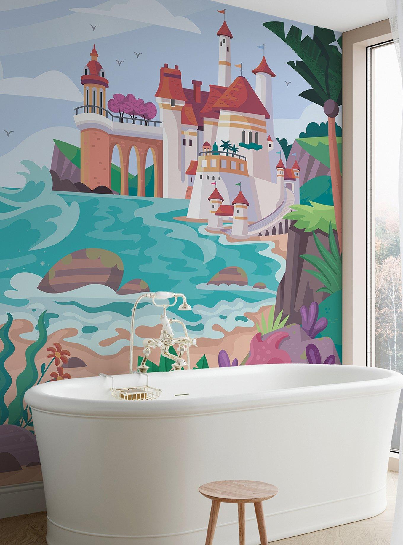 Disney The Little Mermaid Ariel Castle Blue Peel & Stick Mural, , alternate - view 3